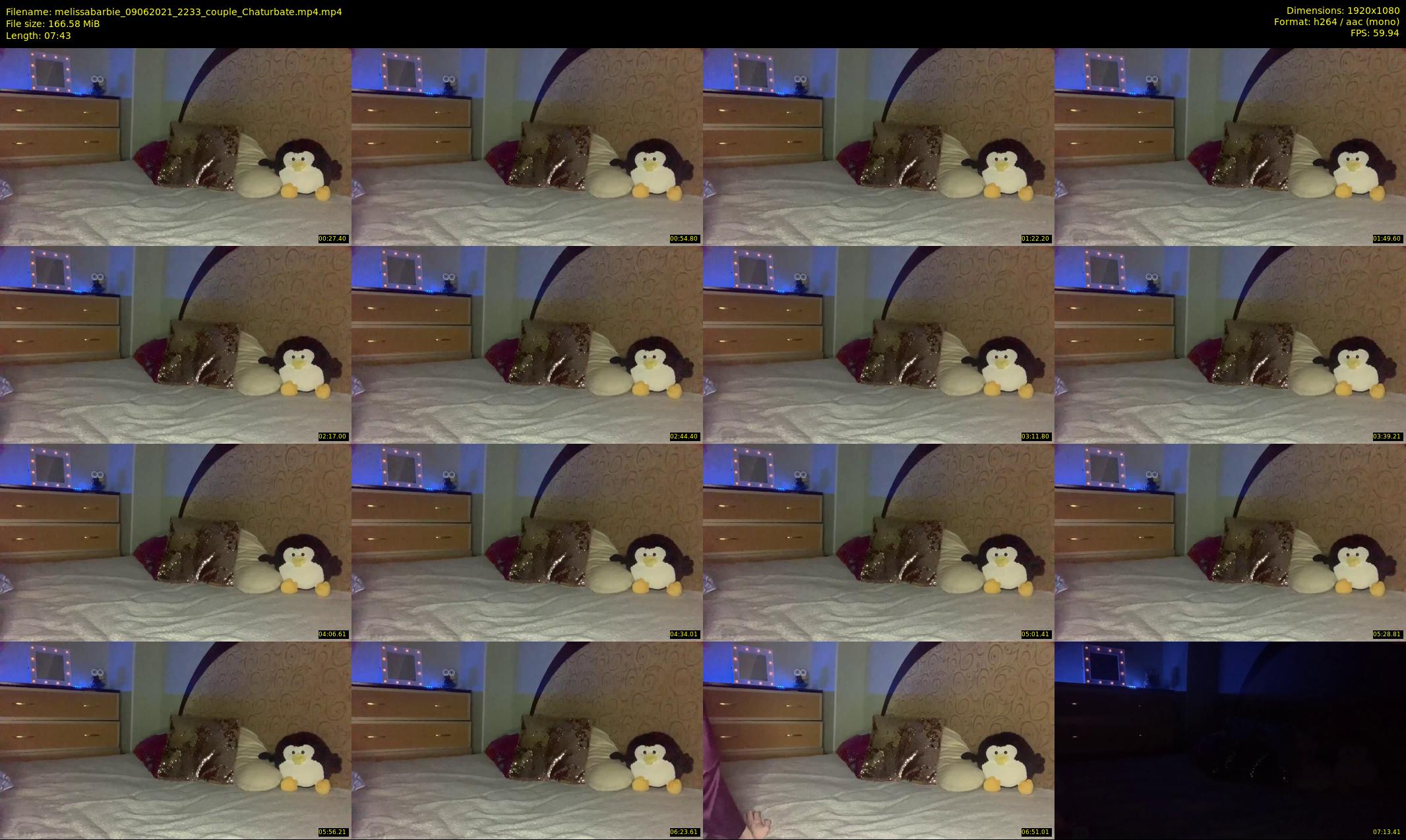 melissabarbie — 8 minute Chaturbate couple cam show recording, 1080p, Jun 9, 2021