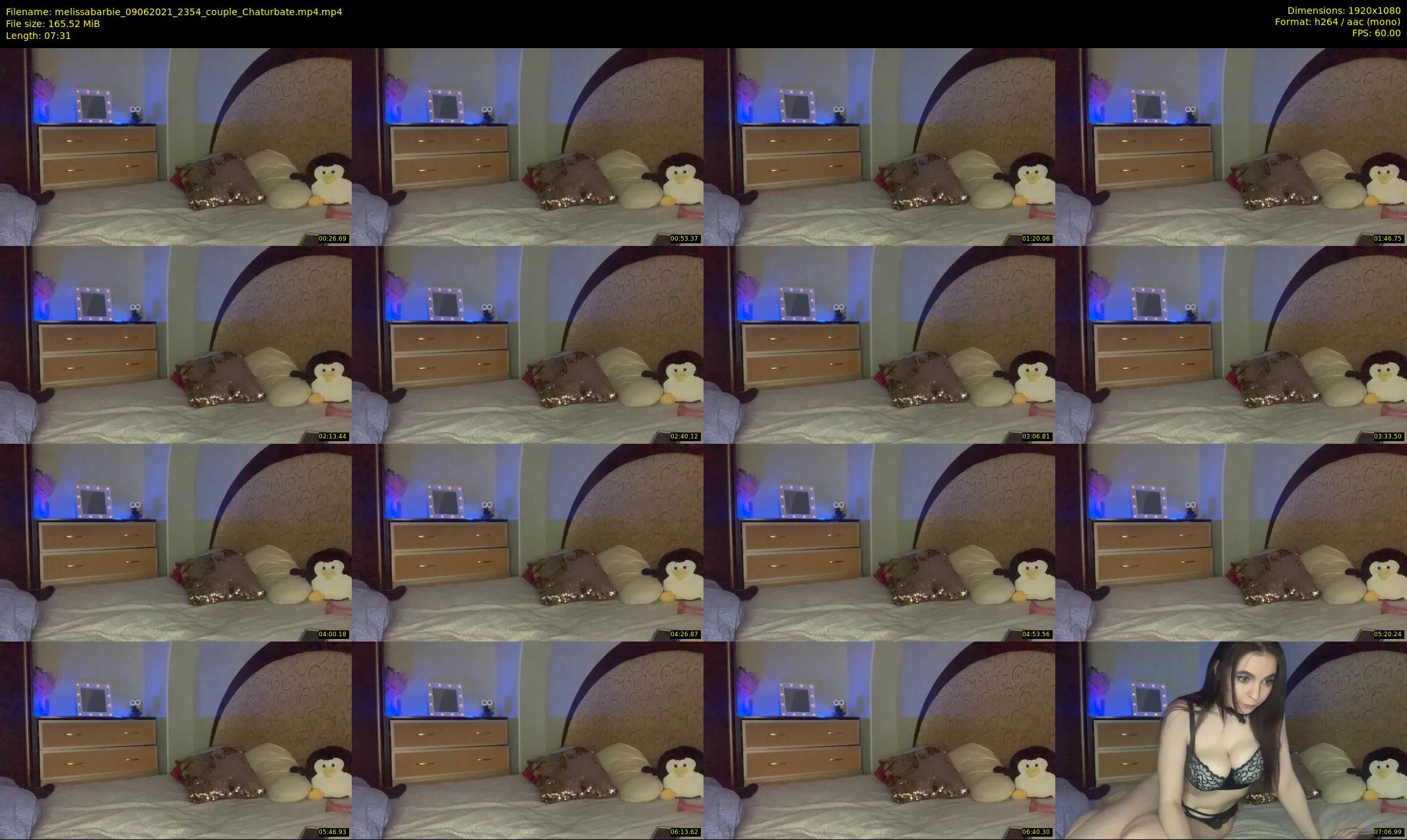 melissabarbie — 8 minute Chaturbate couple cam show recording, 1080p, Jun 9, 2021