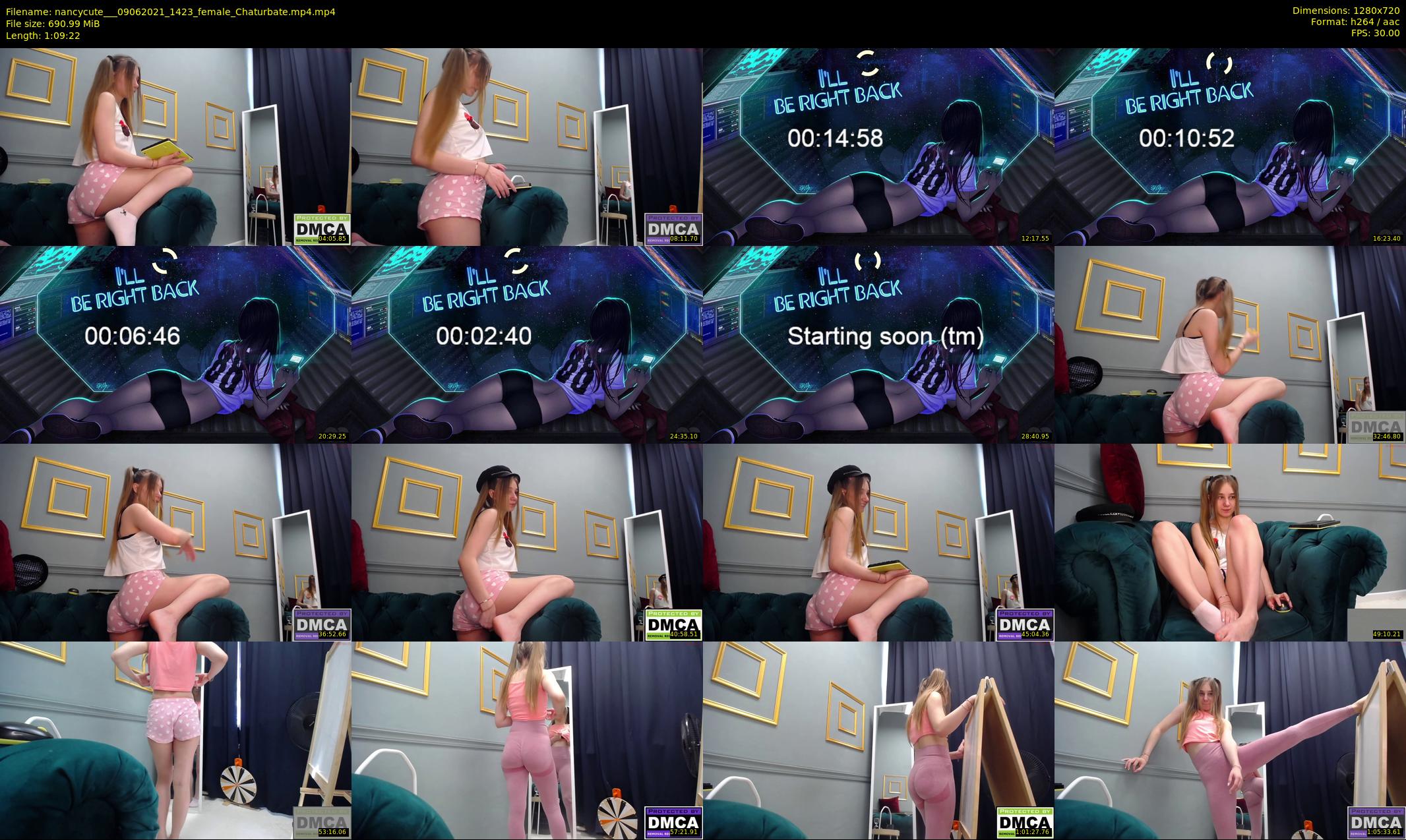 nancycute__ — 70 minute Chaturbate female cam show recording, 720p, Jun 9, 2021