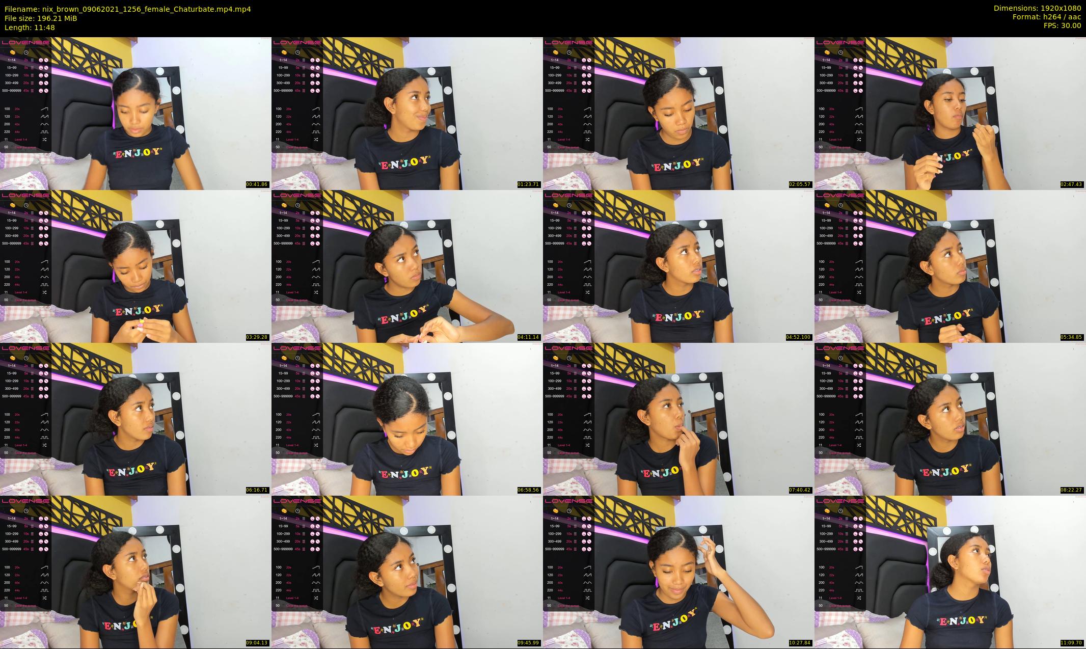 nix_brown — 12 minute Chaturbate female cam show recording, 1080p, Jun 9, 2021