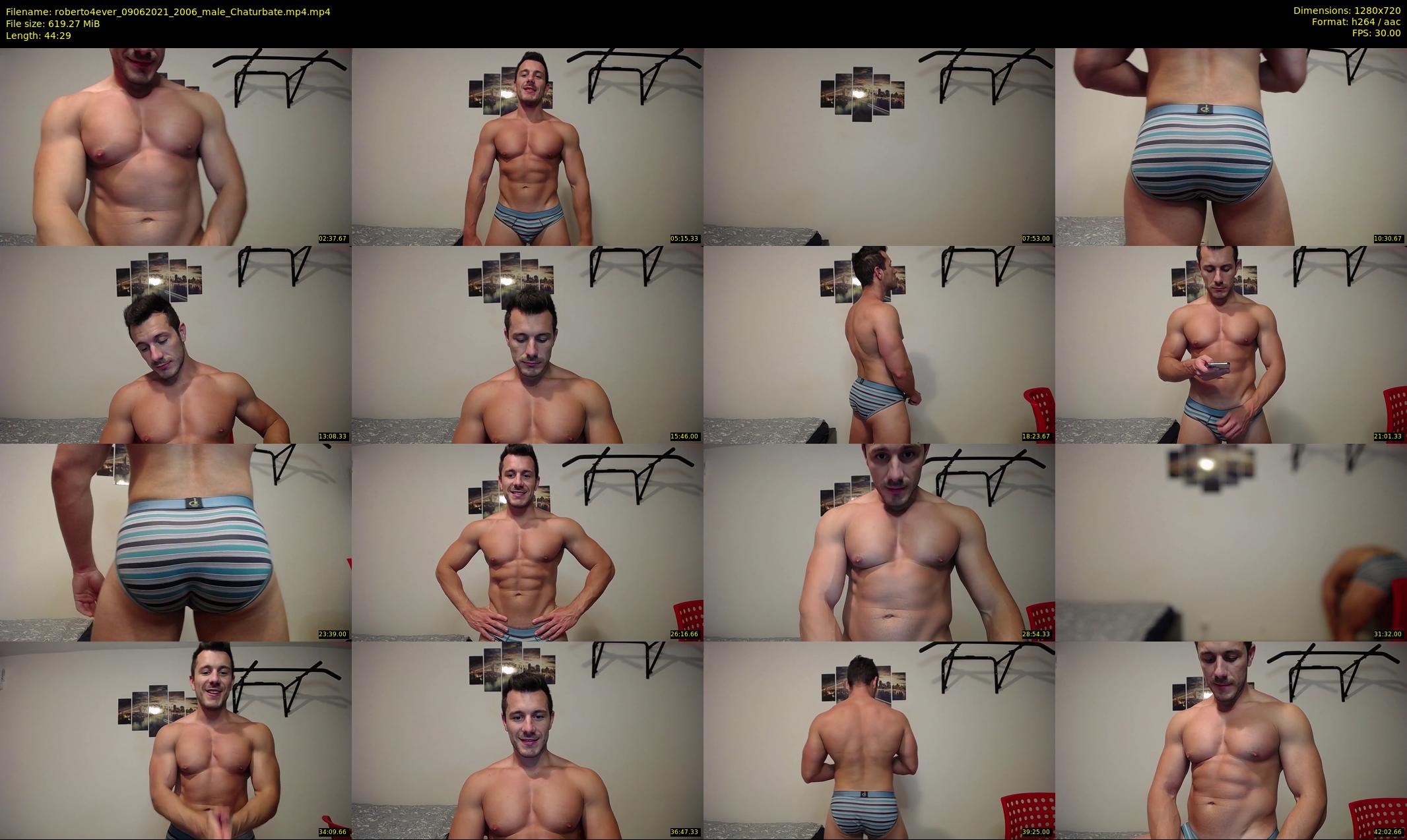 roberto4ever — 45 minute Chaturbate male cam show recording, 720p, Jun 9, 2021
