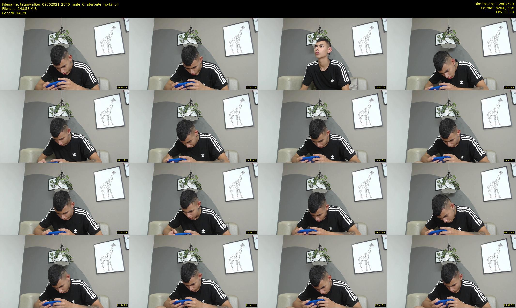 tatanwalker — 15 minute Chaturbate male cam show recording, 720p, Jun 9, 2021