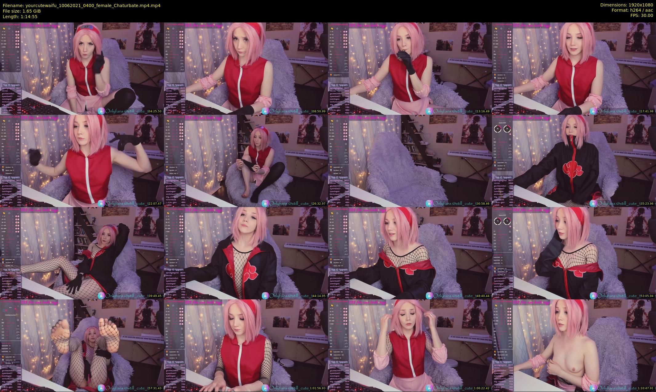 yourcutewaifu — 75 minute Chaturbate female cam show recording, 1080p, Jun 10, 2021