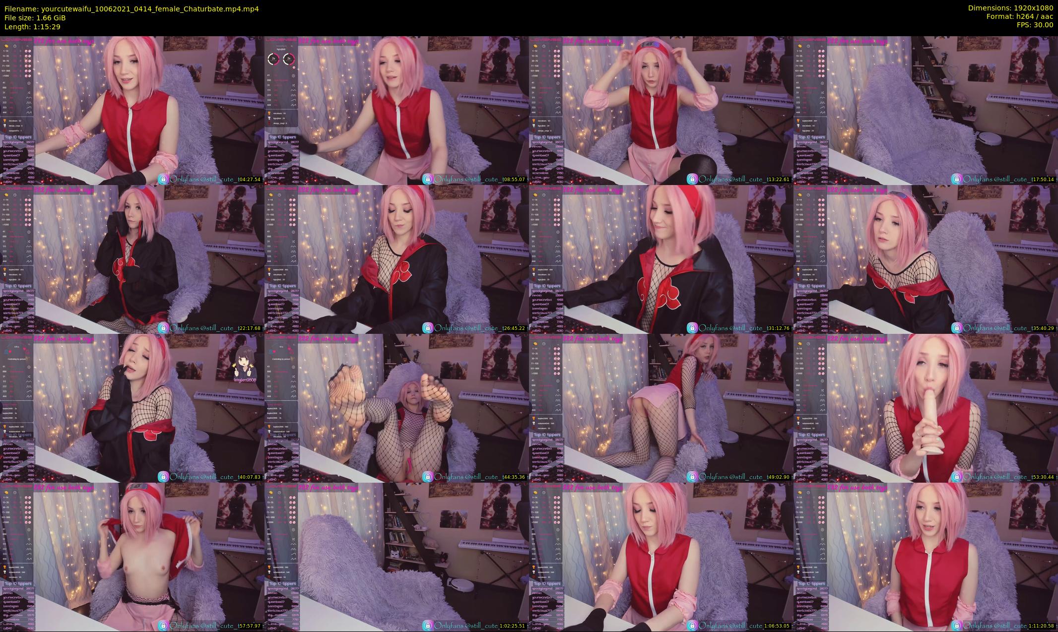 yourcutewaifu — 76 minute Chaturbate female cam show recording, 1080p, Jun 10, 2021