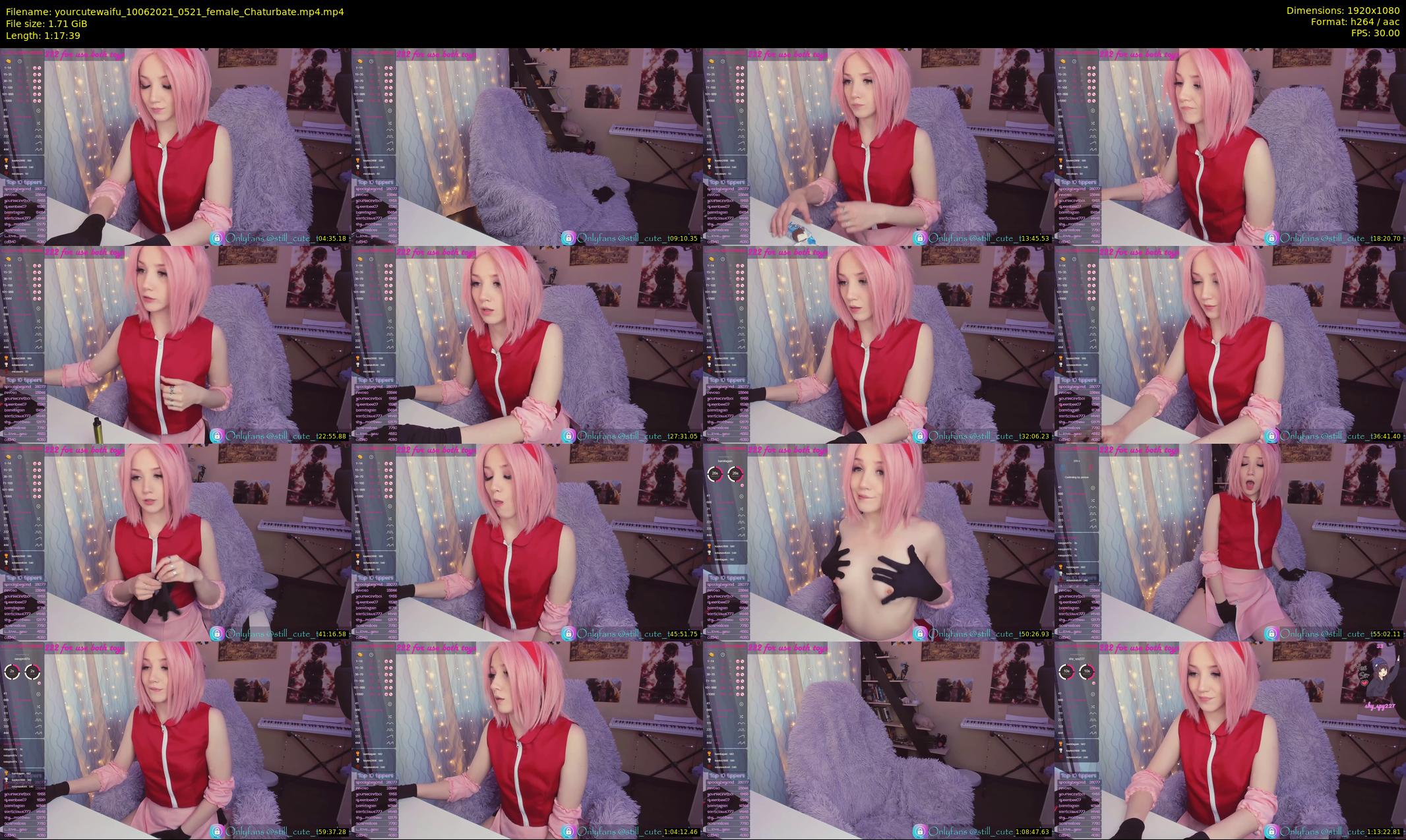 yourcutewaifu — 78 minute Chaturbate female cam show recording, 1080p, Jun 10, 2021