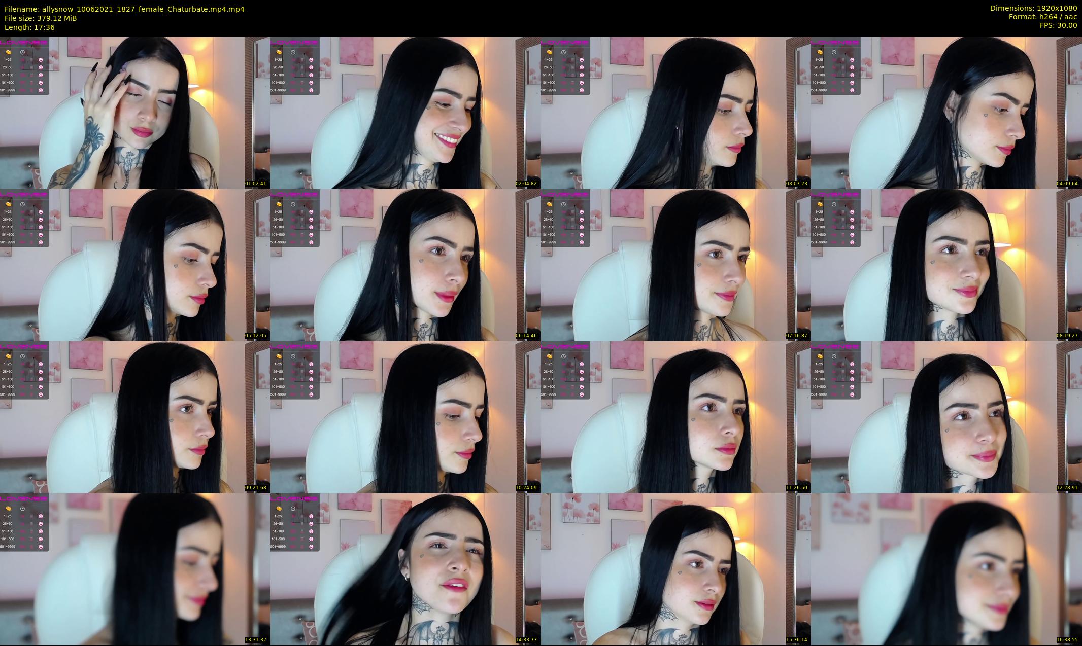 allysnow — 18 minute Chaturbate female cam show recording, 1080p, Jun 10, 2021