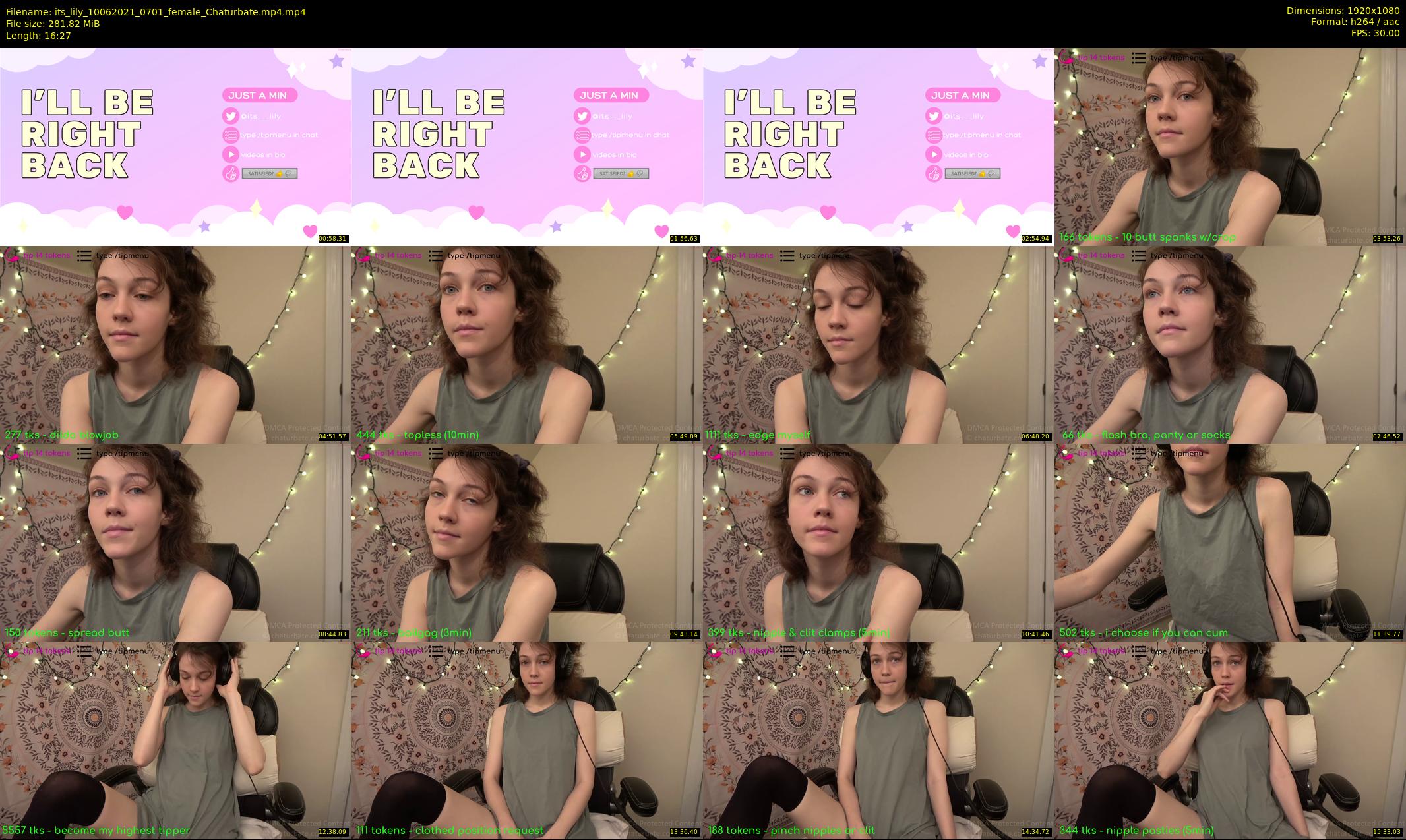 its_lily — 17 minute Chaturbate female cam show recording, 1080p, Jun 10, 2021