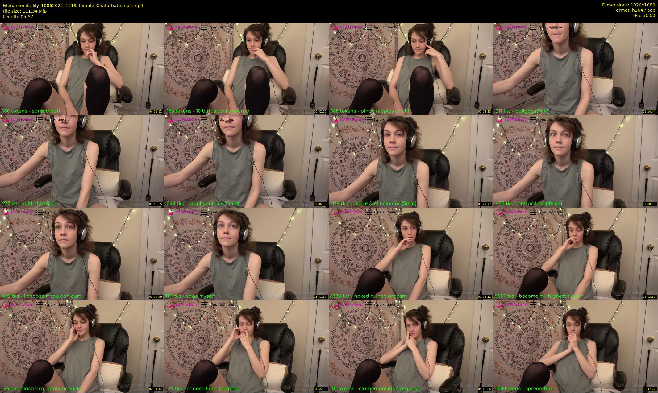 its_lily — 6 minute Chaturbate female cam show recording, 1080p, Jun 10, 2021