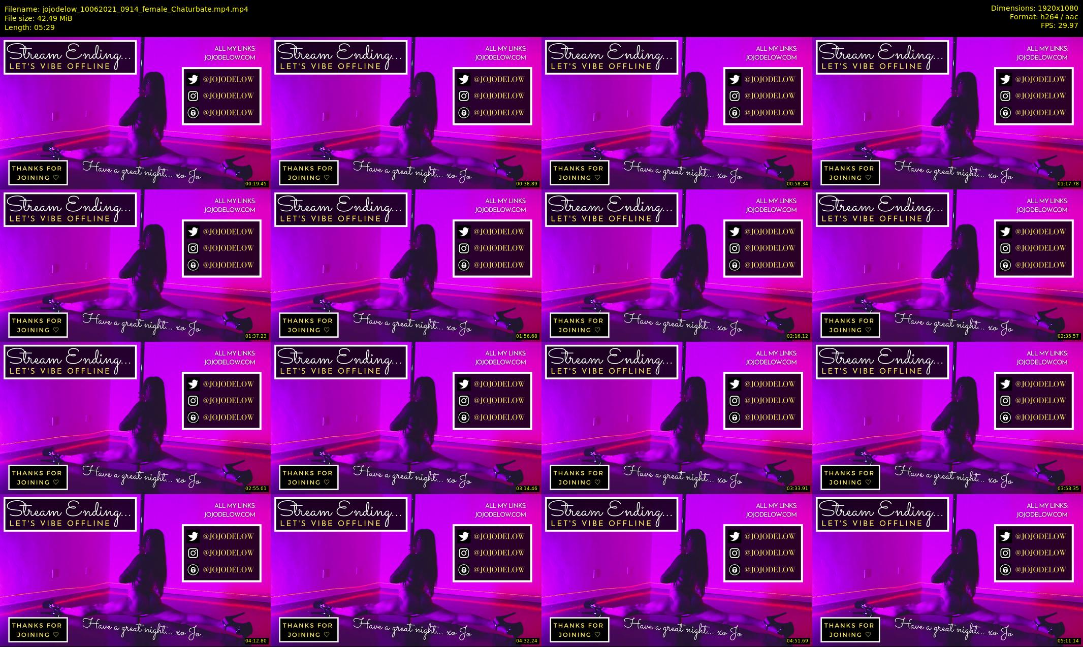 jojodelow — 6 minute Chaturbate female cam show recording, 1080p, Jun 10, 2021