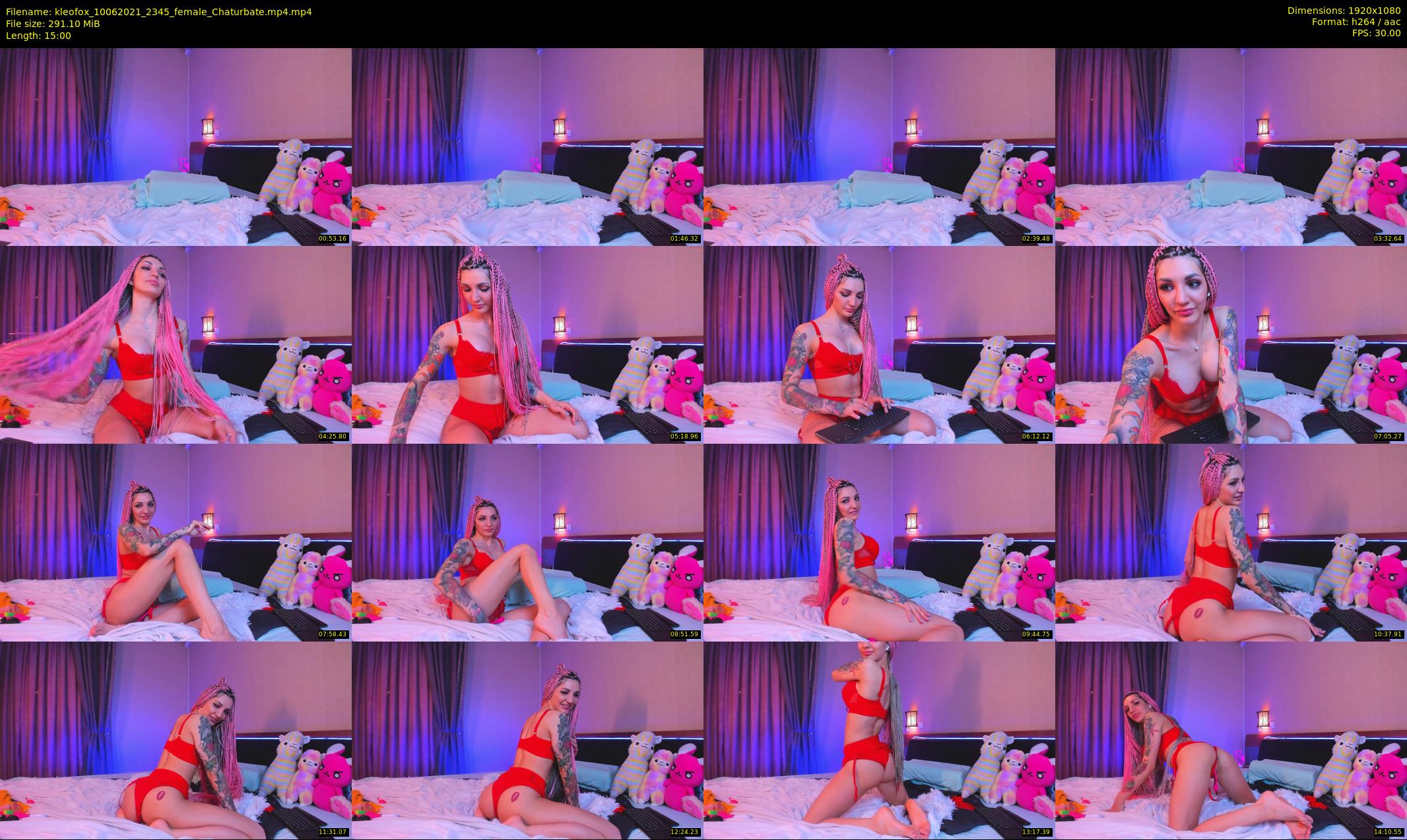 kleofox — 15 minute Chaturbate female cam show recording, 1080p, Jun 10, 2021