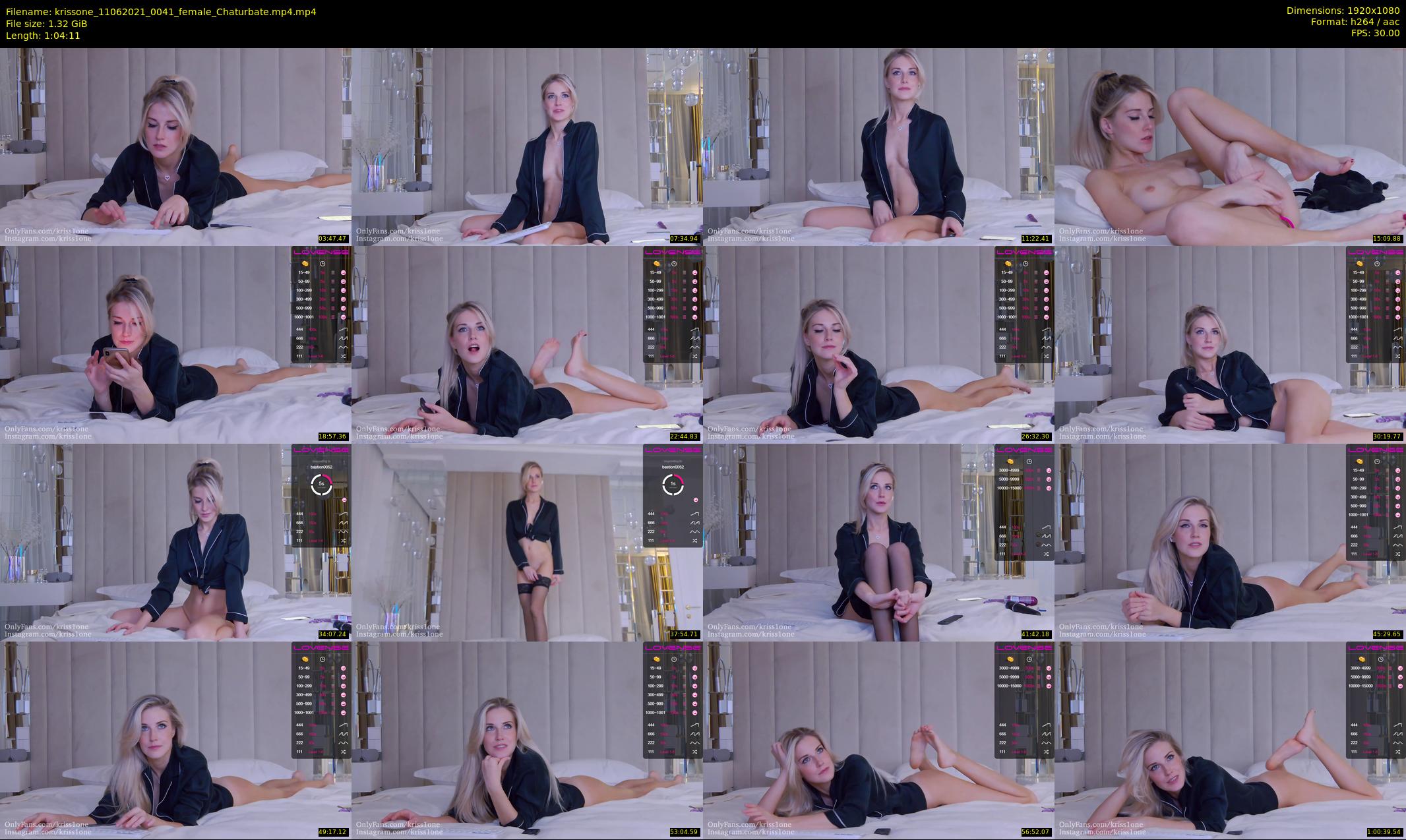 krissone — 65 minute Chaturbate female cam show recording, 1080p, Jun 11, 2021