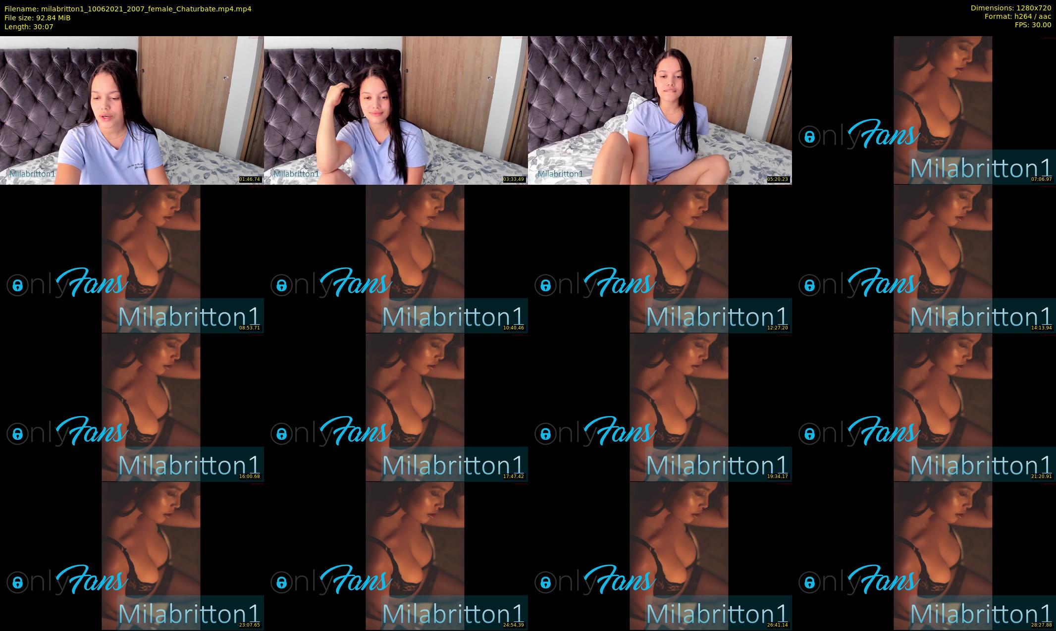 milabritton1 — 31 minute Chaturbate female cam show recording, 720p, Jun 10, 2021