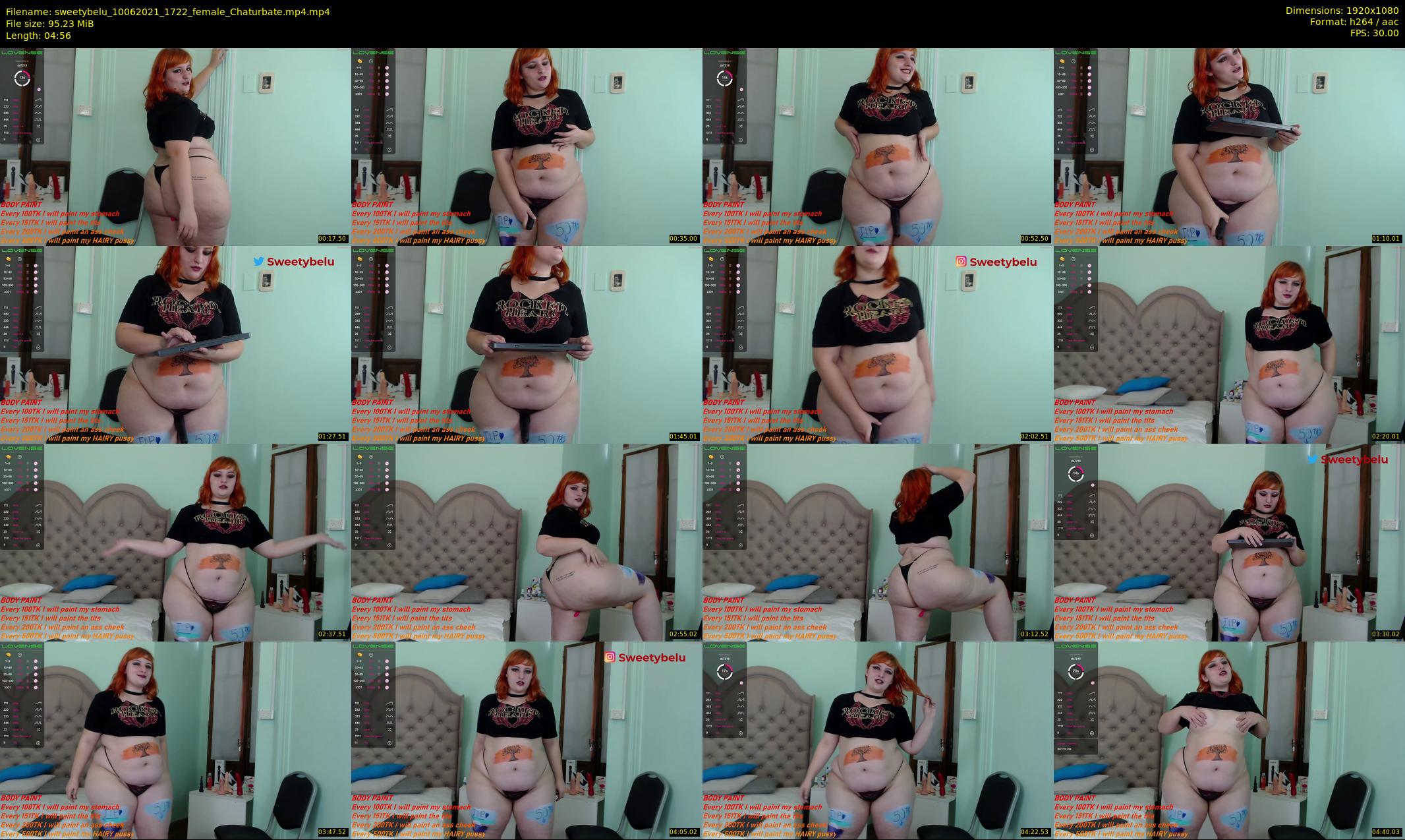 sweetybelu — 5 minute Chaturbate female cam show recording, 1080p, Jun 10, 2021