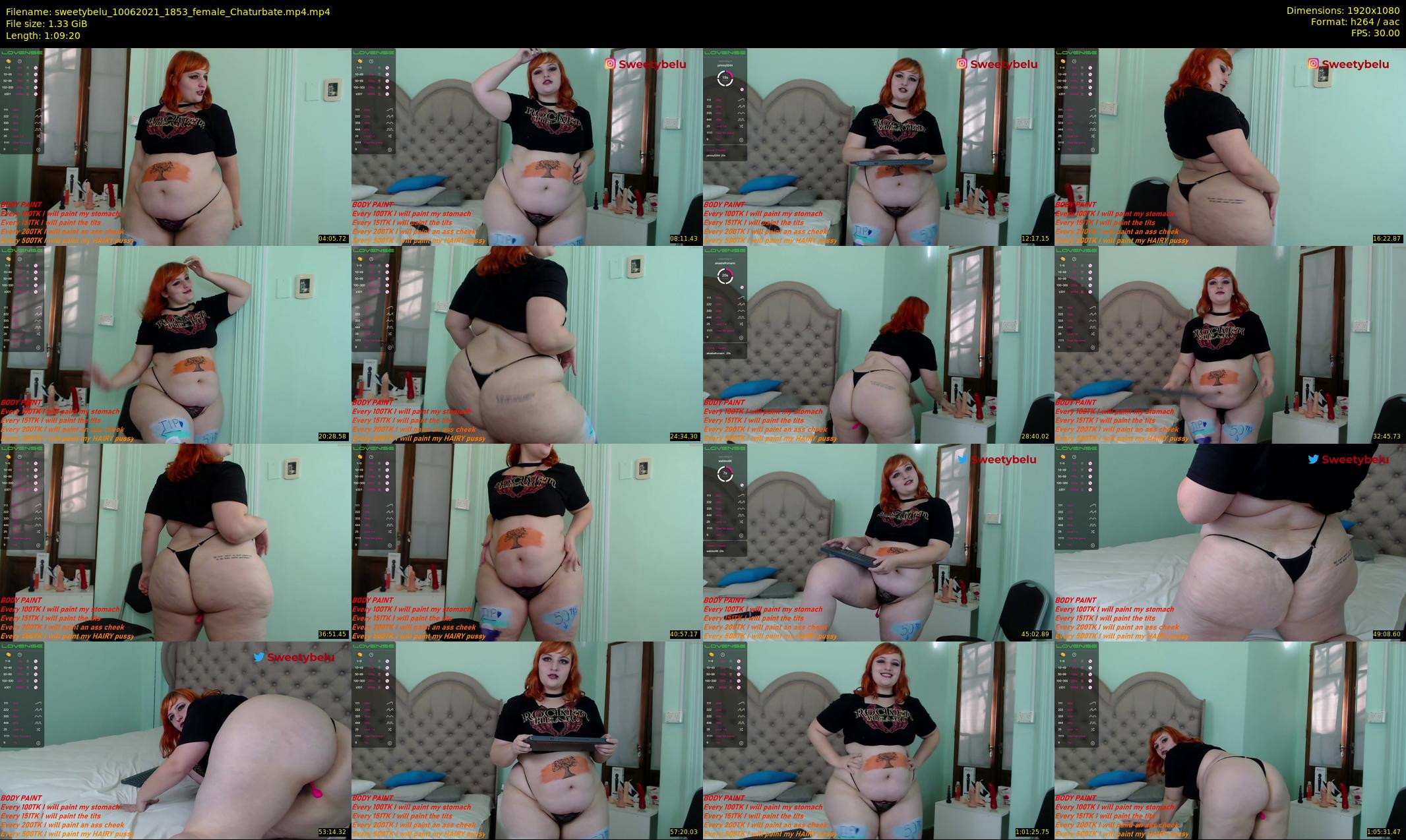 sweetybelu — 70 minute Chaturbate female cam show recording, 1080p, Jun 10, 2021