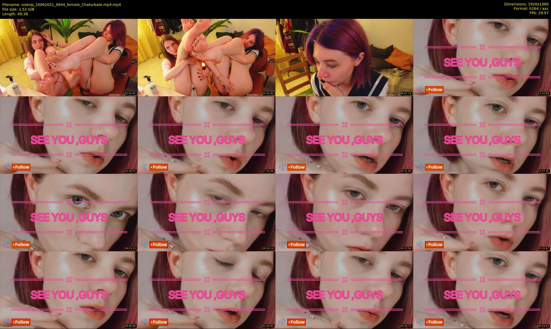 vixenp — 50 minute Chaturbate female cam show recording, 1080p, Jun 10, 2021