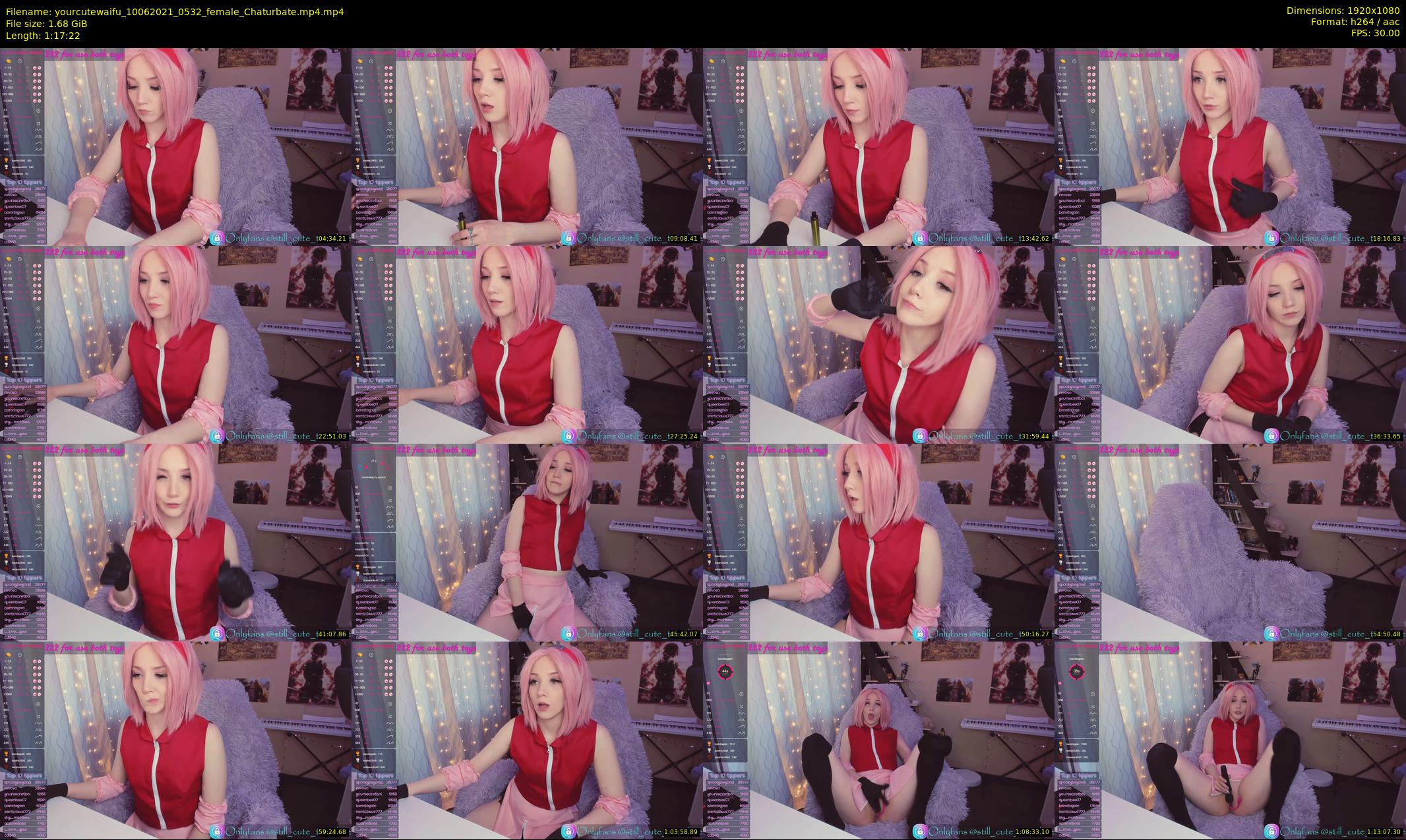 yourcutewaifu — 78 minute Chaturbate female cam show recording, 1080p, Jun 10, 2021