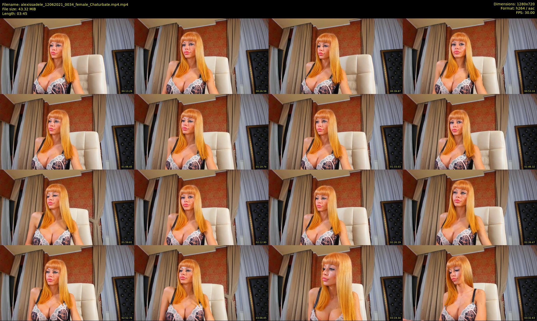 alexissadele — 4 minute Chaturbate female cam show recording, 720p, Jun 12, 2021