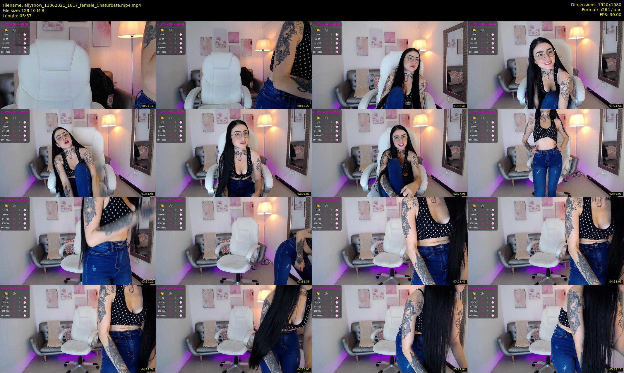 allysnow — 6 minute Chaturbate female cam show recording, 1080p, Jun 11, 2021