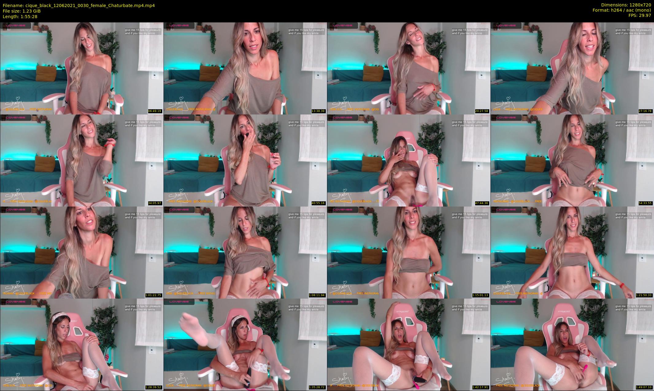 cique_black — 116 minute Chaturbate female cam show recording, 720p, Jun 12, 2021