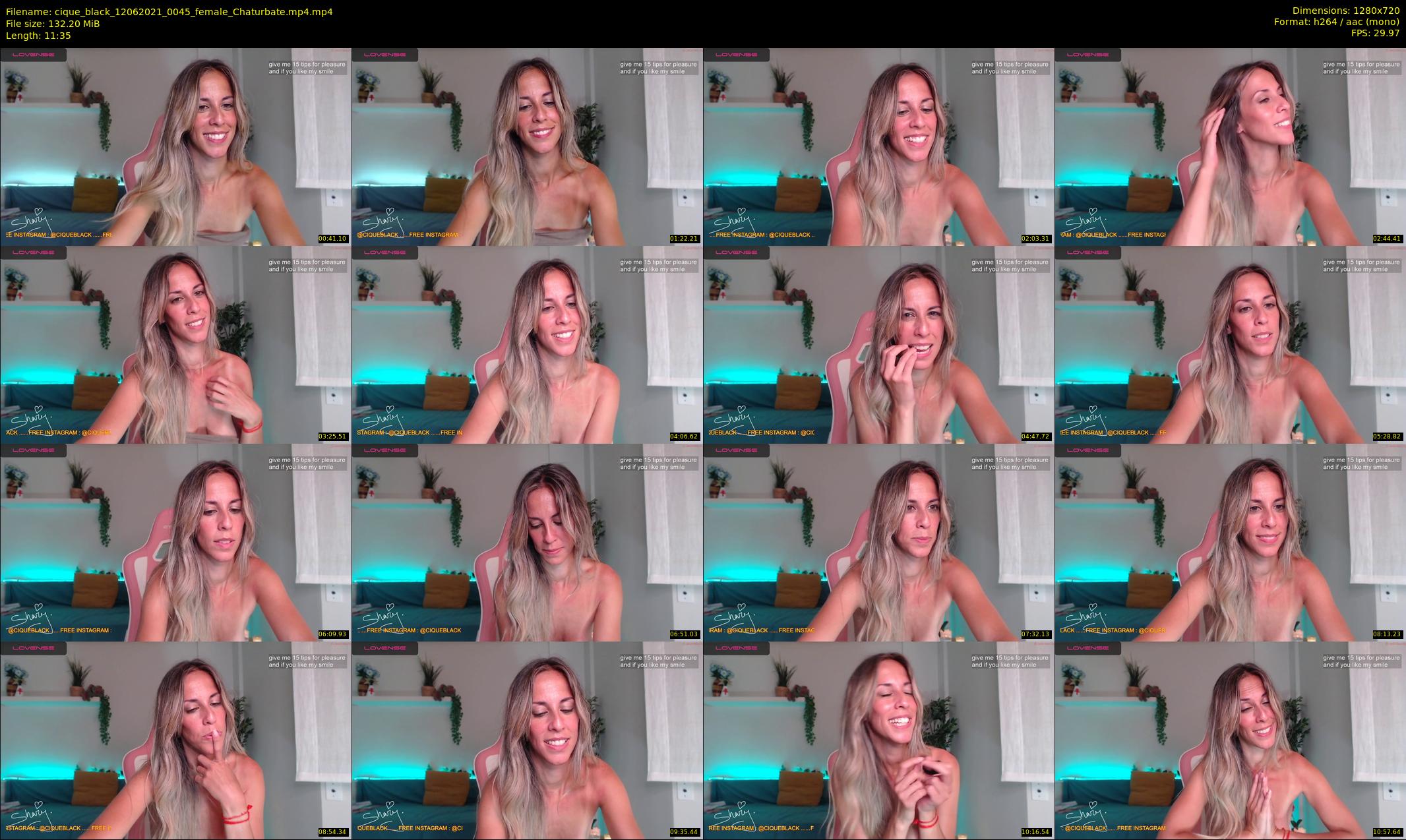 cique_black — 12 minute Chaturbate female cam show recording, 720p, Jun 12, 2021