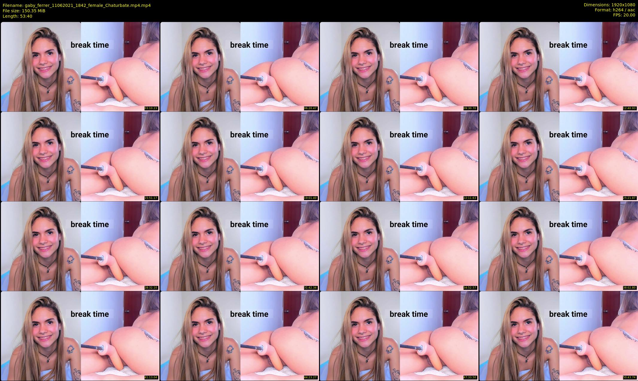 gaby_ferrer — 54 minute Chaturbate female cam show recording, 1080p, Jun 11, 2021