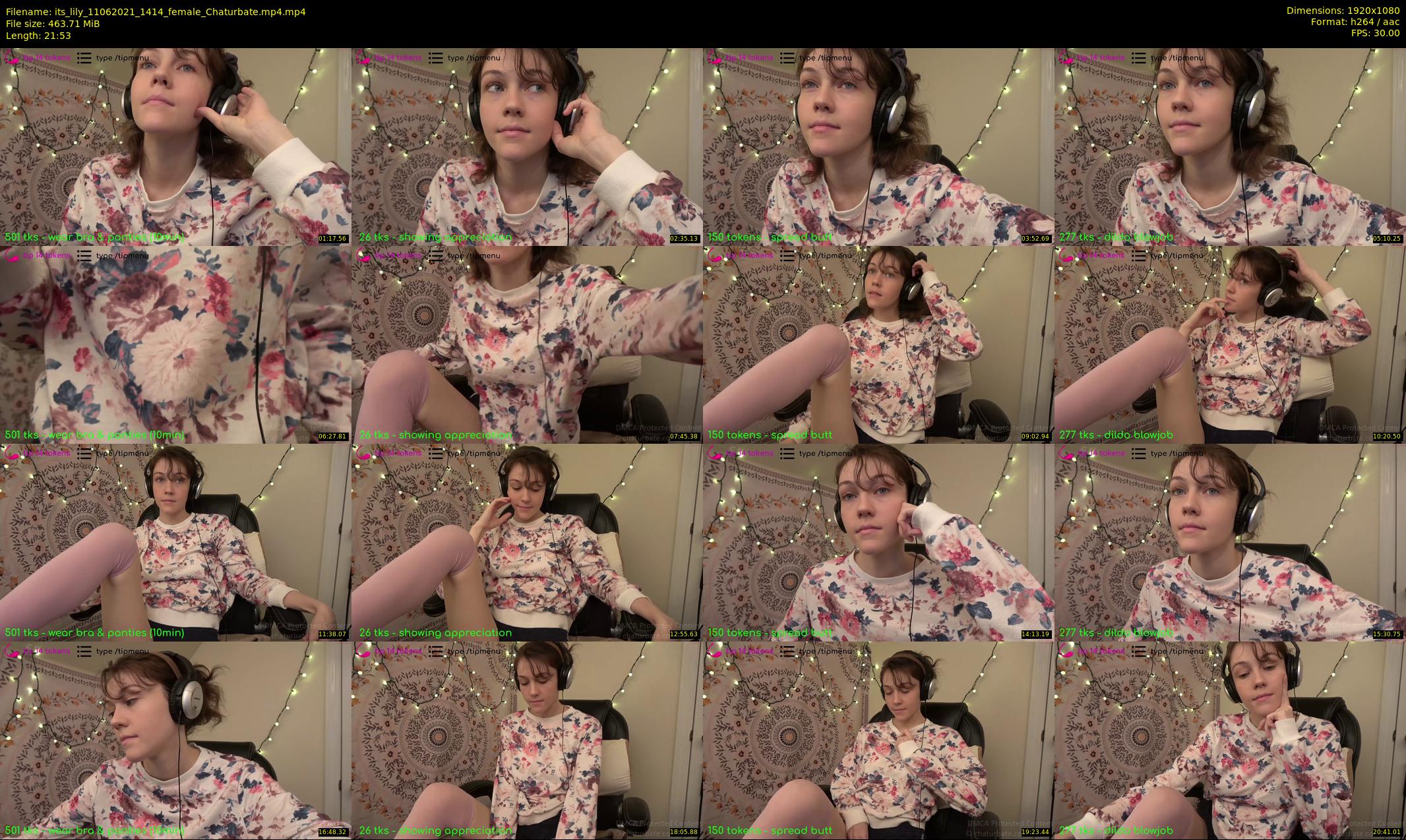 its_lily — 22 minute Chaturbate female cam show recording, 1080p, Jun 11, 2021