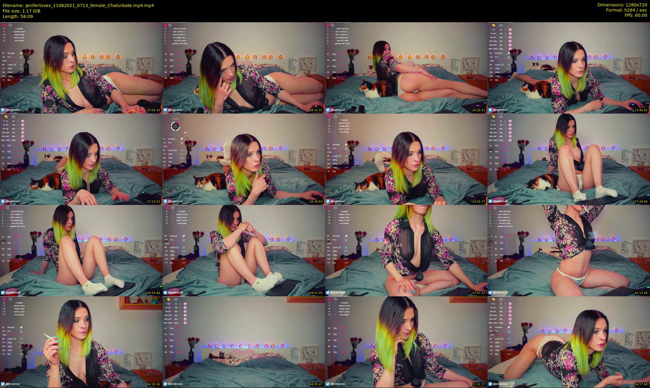 jeniferlovex — 59 minute Chaturbate female cam show recording, 720p, Jun 11, 2021