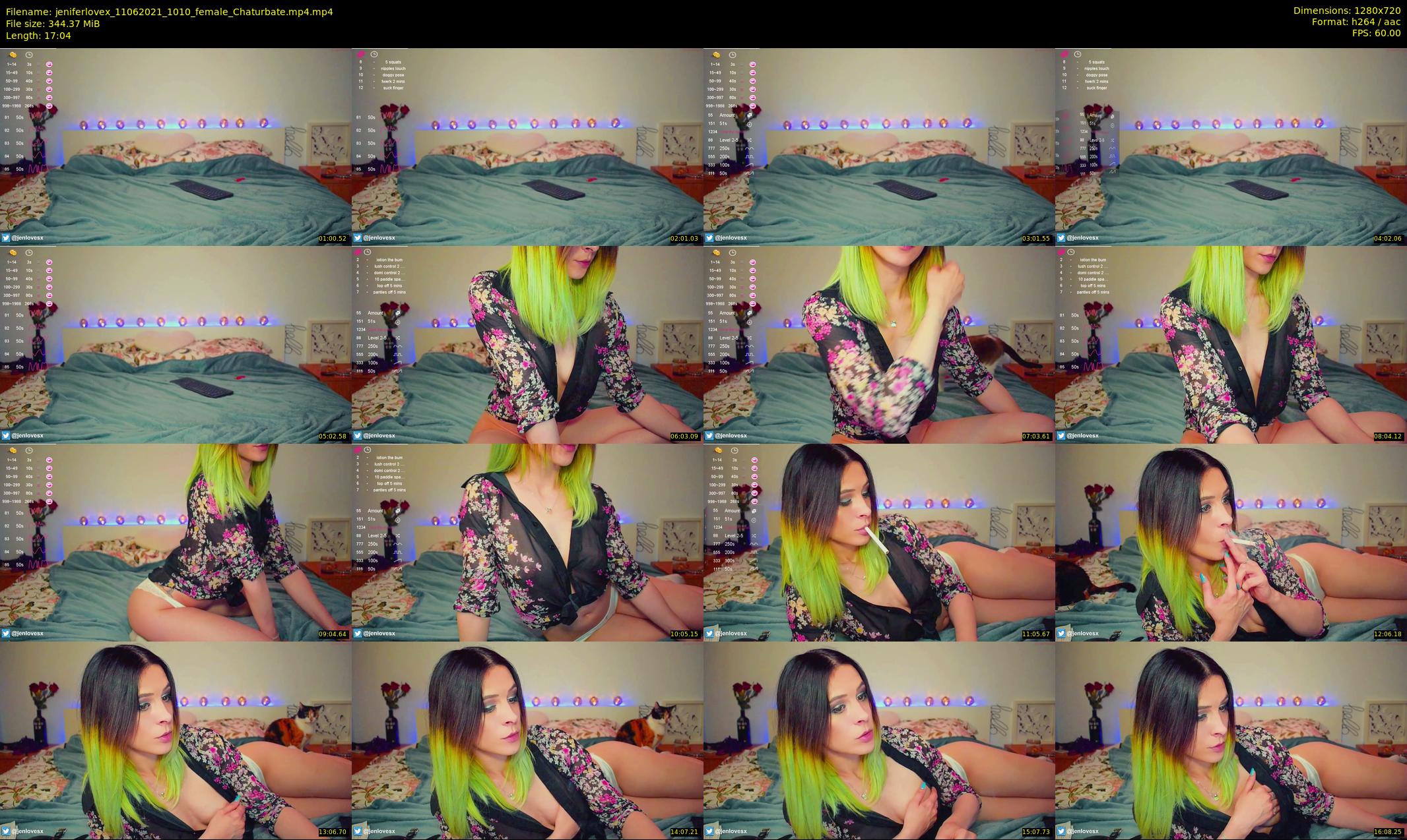 jeniferlovex — 18 minute Chaturbate female cam show recording, 720p, Jun 11, 2021