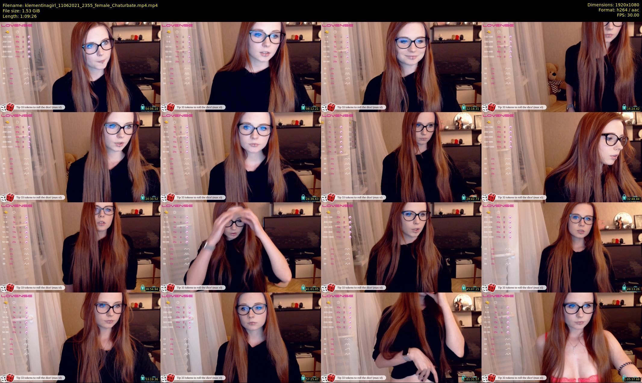 klementinagirl — 70 minute Chaturbate female cam show recording, 1080p, Jun 11, 2021