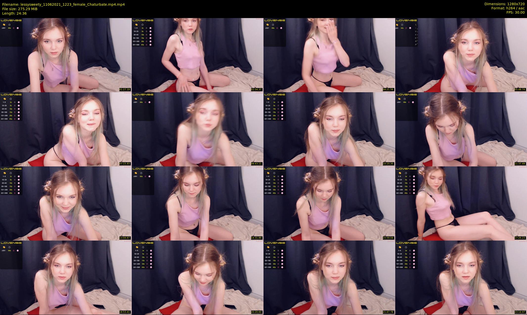 lessysweety — 25 minute Chaturbate female cam show recording, 720p, Jun 11, 2021