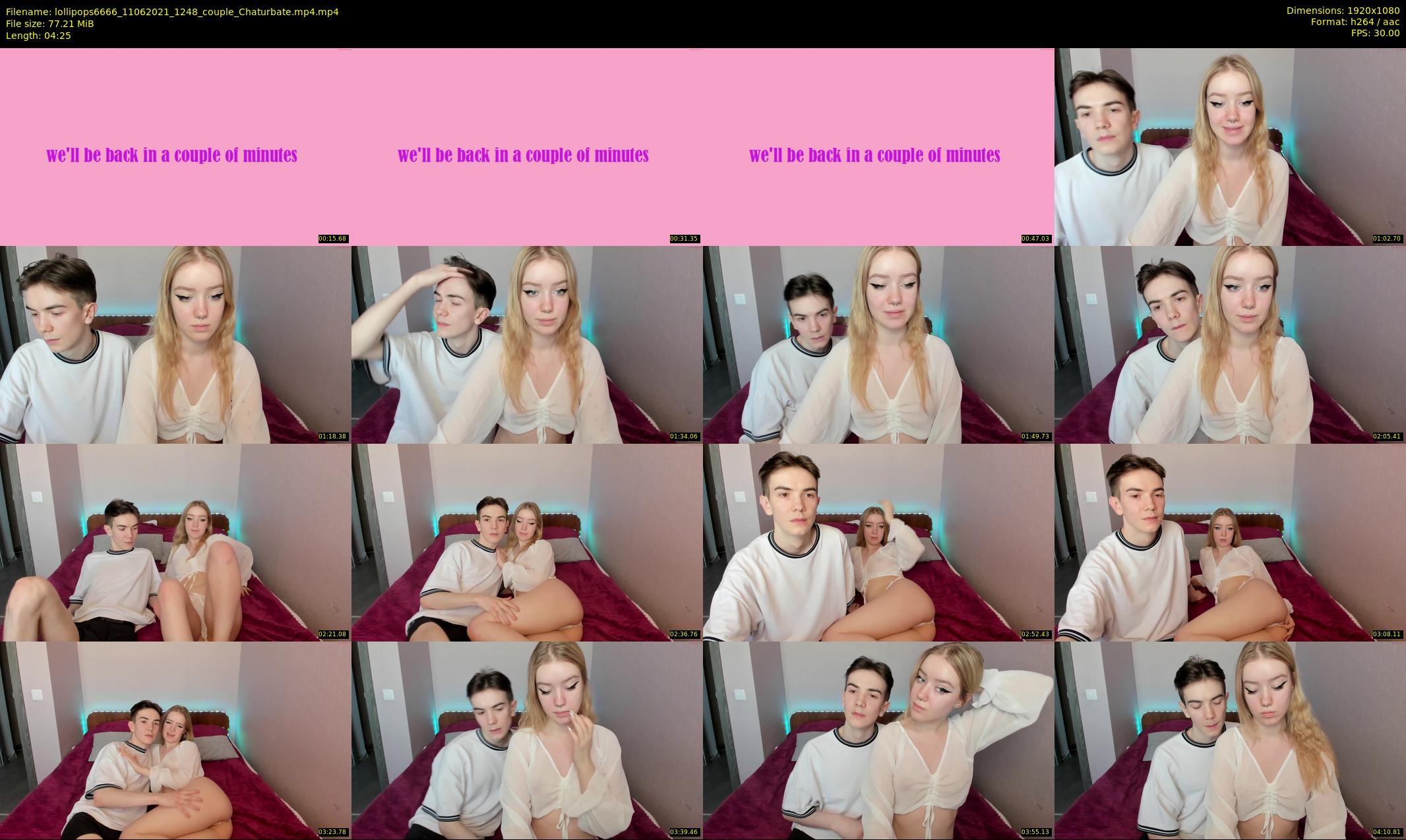 lollipops6666 — 5 minute Chaturbate couple cam show recording, 1080p, Jun 11, 2021