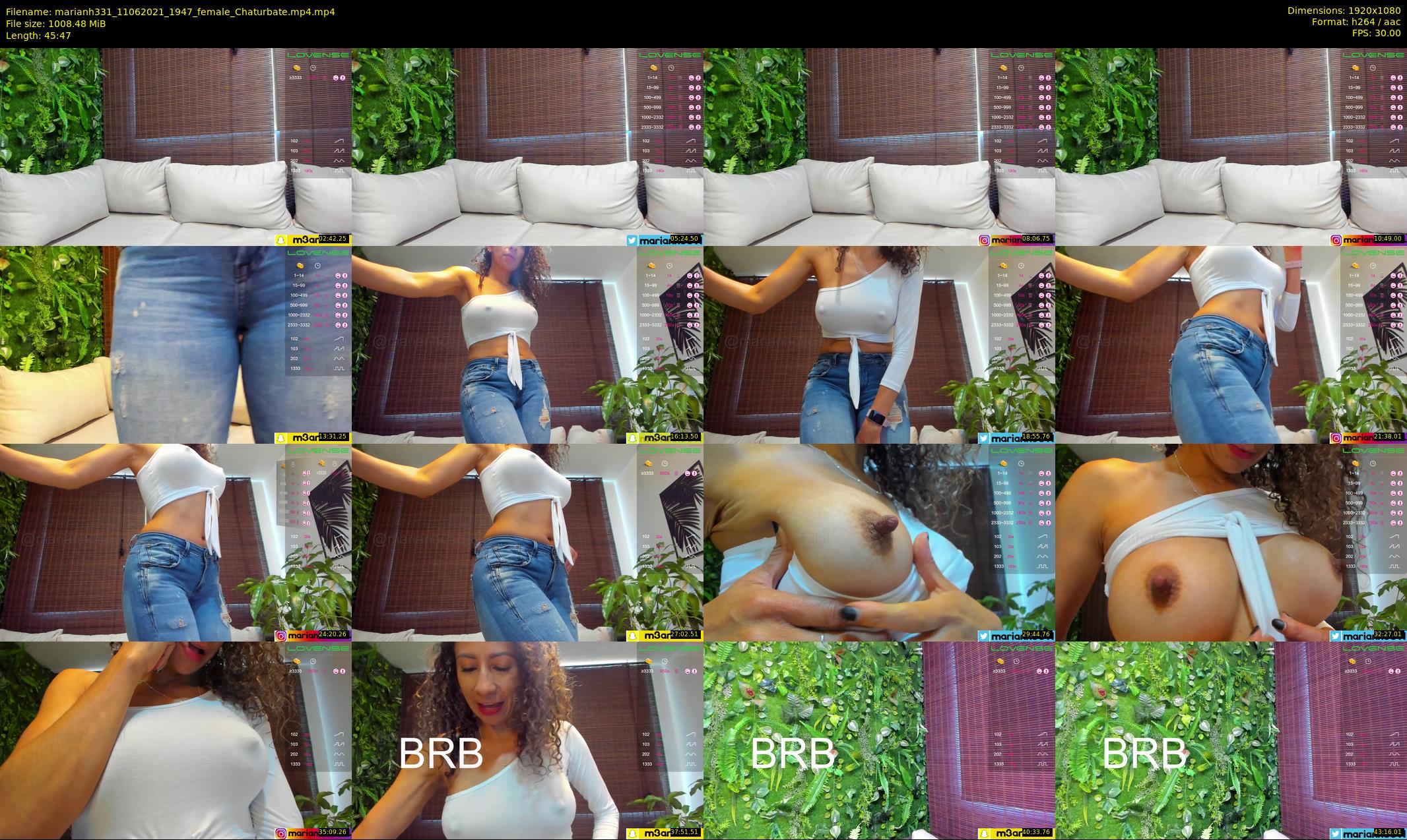 marianh331 — 46 minute Chaturbate female cam show recording, 1080p, Jun 11, 2021