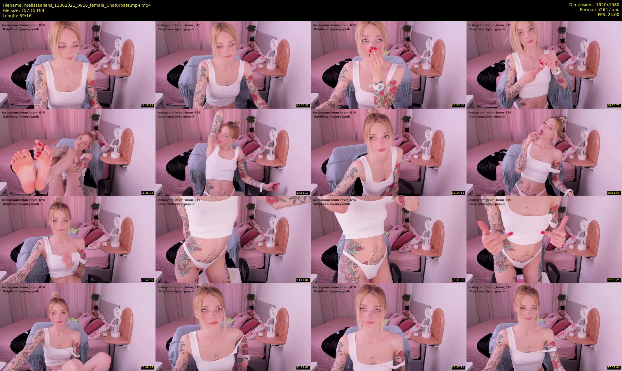 melissaallens — 40 minute Chaturbate female cam show recording, 1080p, Jun 11, 2021