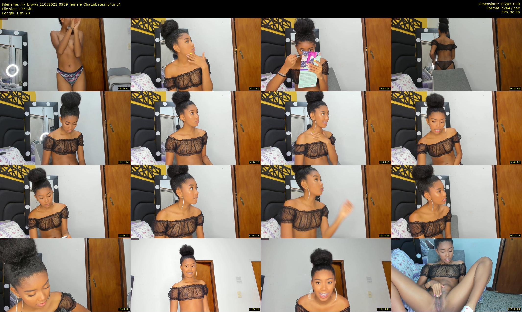 nix_brown — 70 minute Chaturbate female cam show recording, 1080p, Jun 11, 2021
