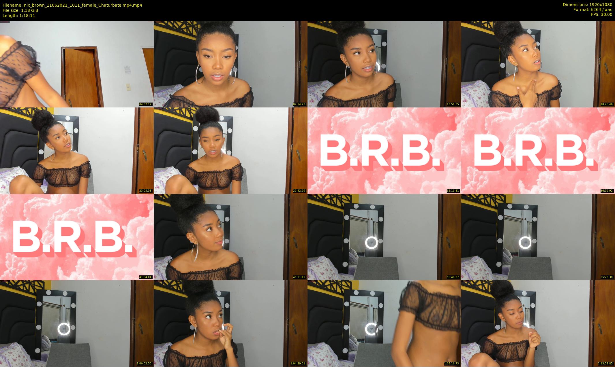 nix_brown — 79 minute Chaturbate female cam show recording, 1080p, Jun 11, 2021