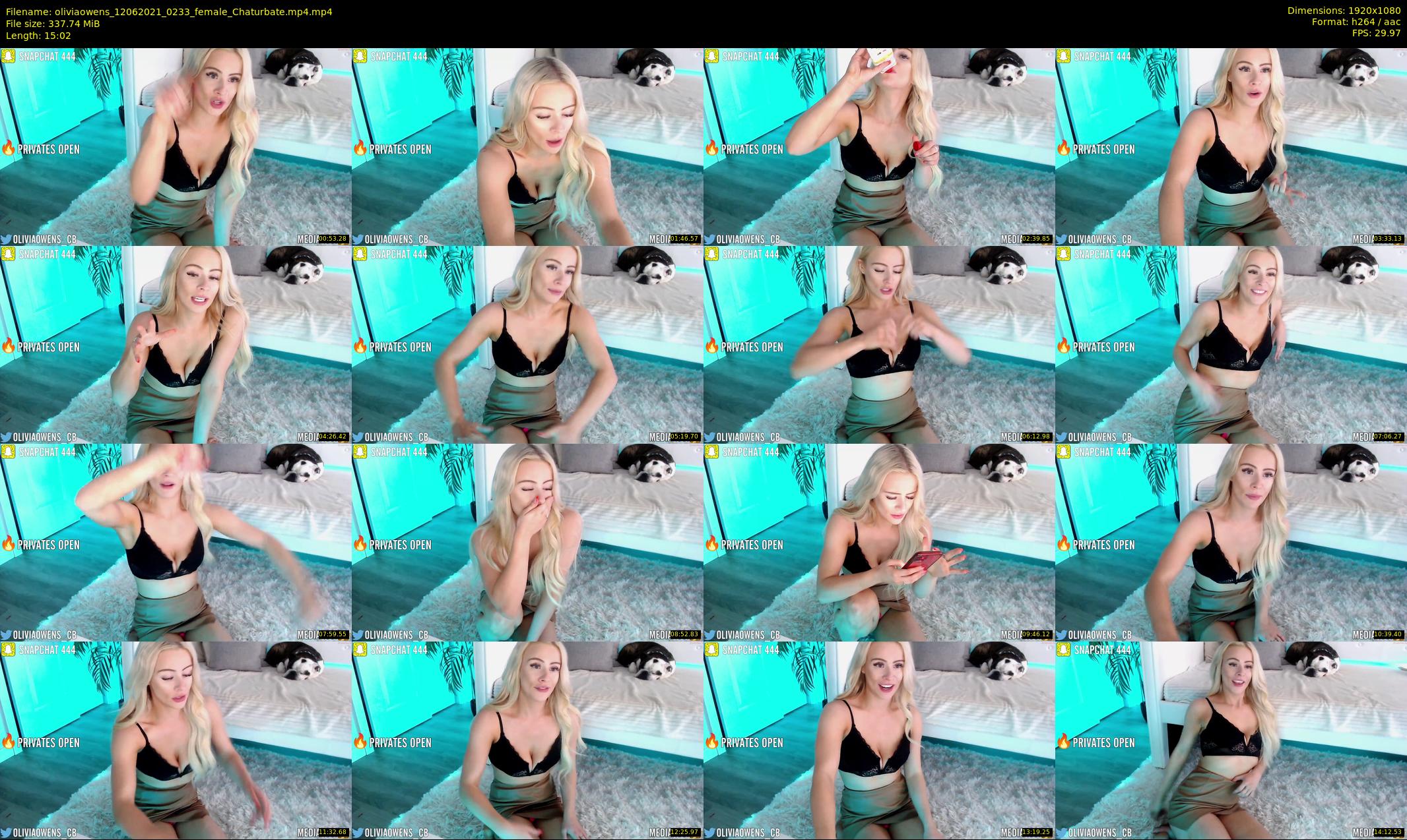 oliviaowens — 16 minute Chaturbate female cam show recording, 1080p, Jun 12, 2021
