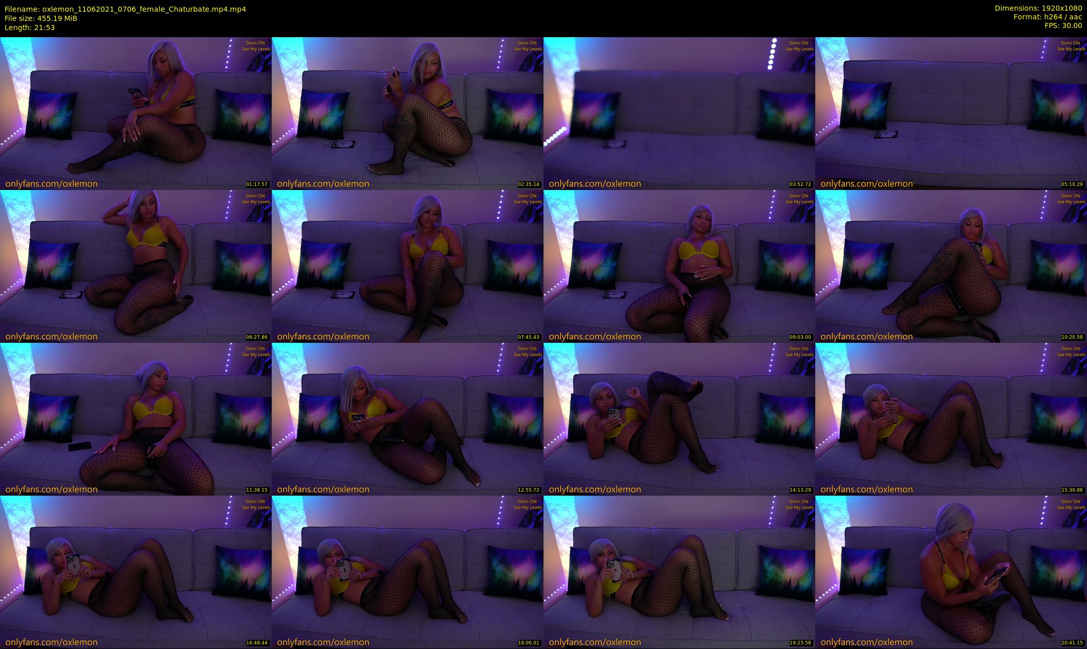 oxlemon — 22 minute Chaturbate female cam show recording, 1080p, Jun 11, 2021