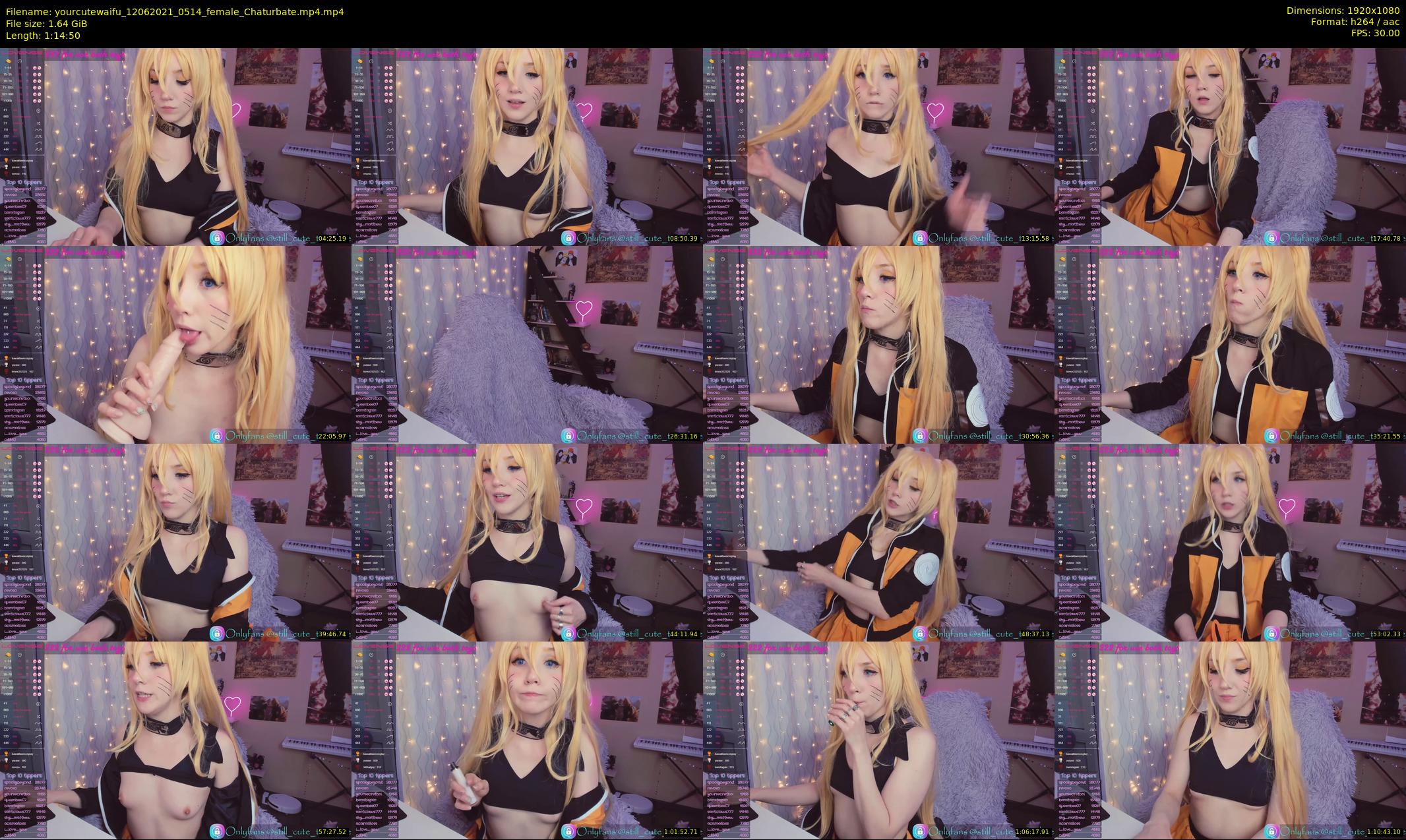 yourcutewaifu — 75 minute Chaturbate female cam show recording, 1080p, Jun 12, 2021