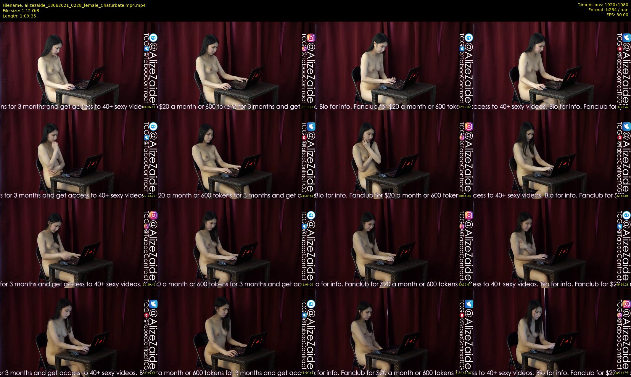 alizezaide — 70 minute Chaturbate female cam show recording, 1080p, Jun 13, 2021