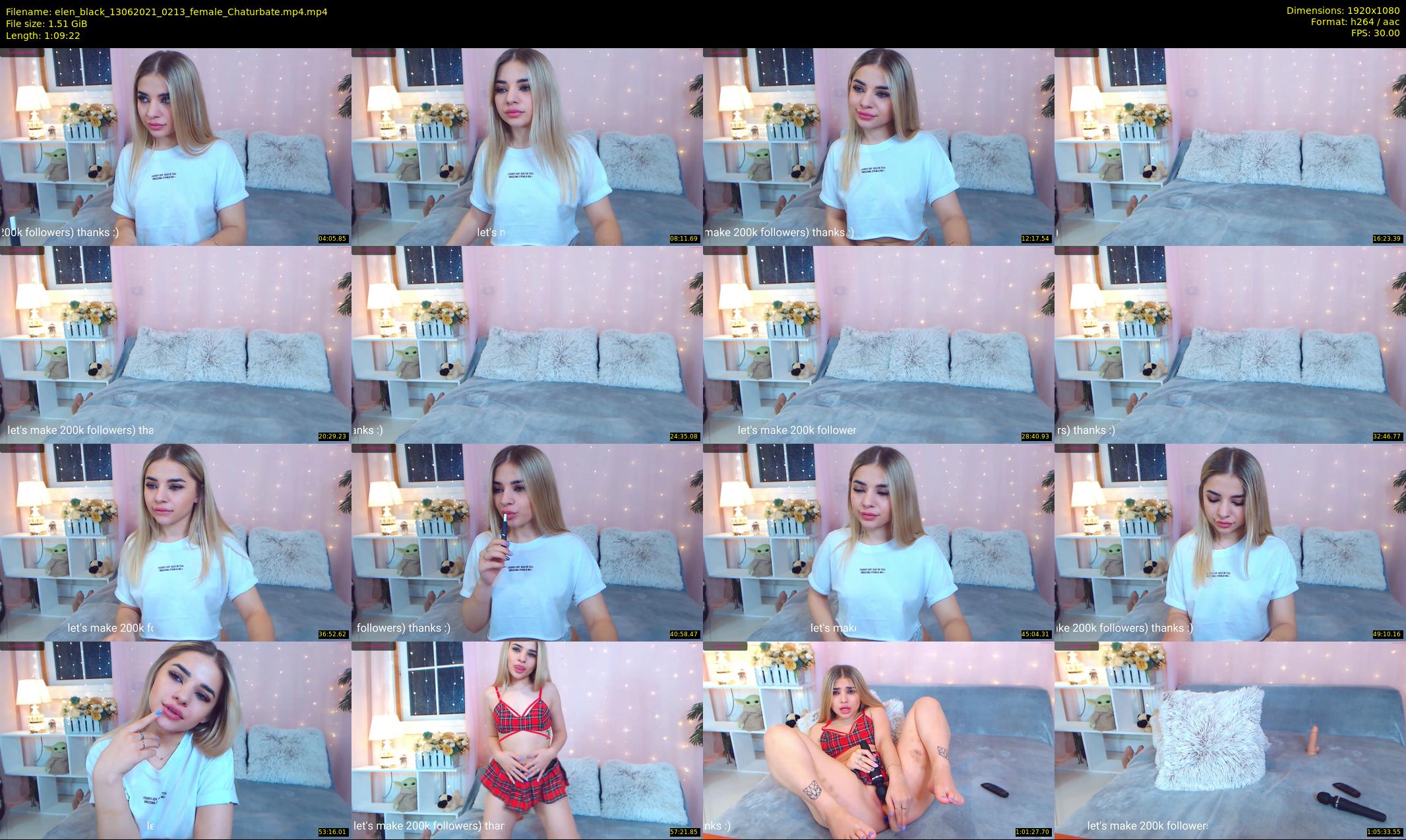 elen_black — 70 minute Chaturbate female cam show recording, 1080p, Jun 13, 2021