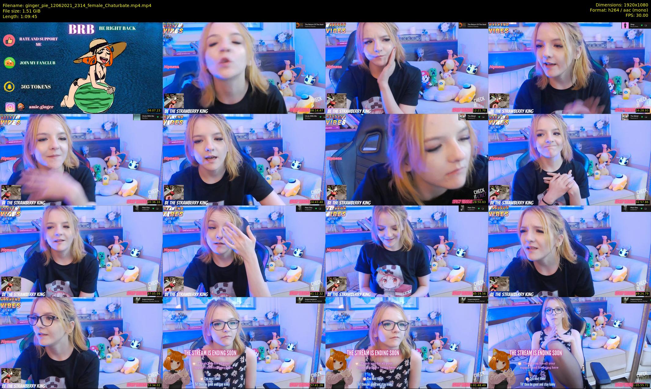 ginger_pie — 70 minute Chaturbate female cam show recording, 1080p, Jun 12, 2021