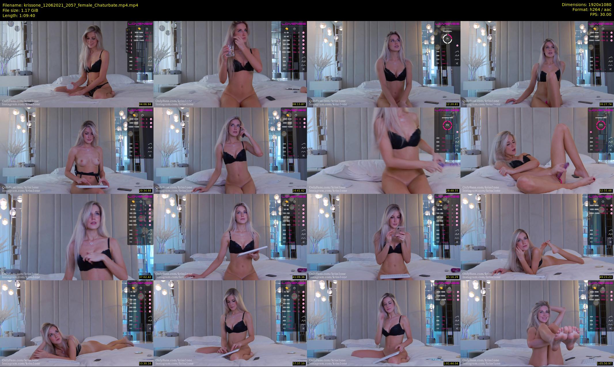krissone — 70 minute Chaturbate female cam show recording, 1080p, Jun 12, 2021