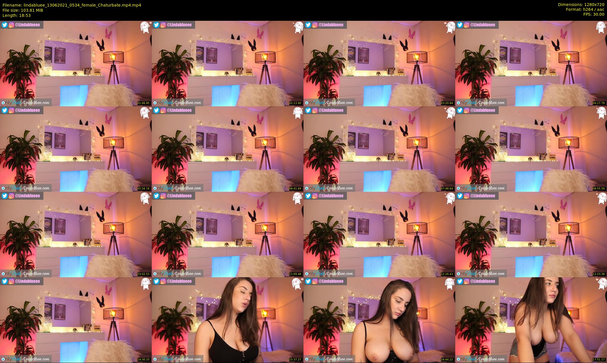 lindabluee — 19 minute Chaturbate female cam show recording, 720p, Jun 13, 2021