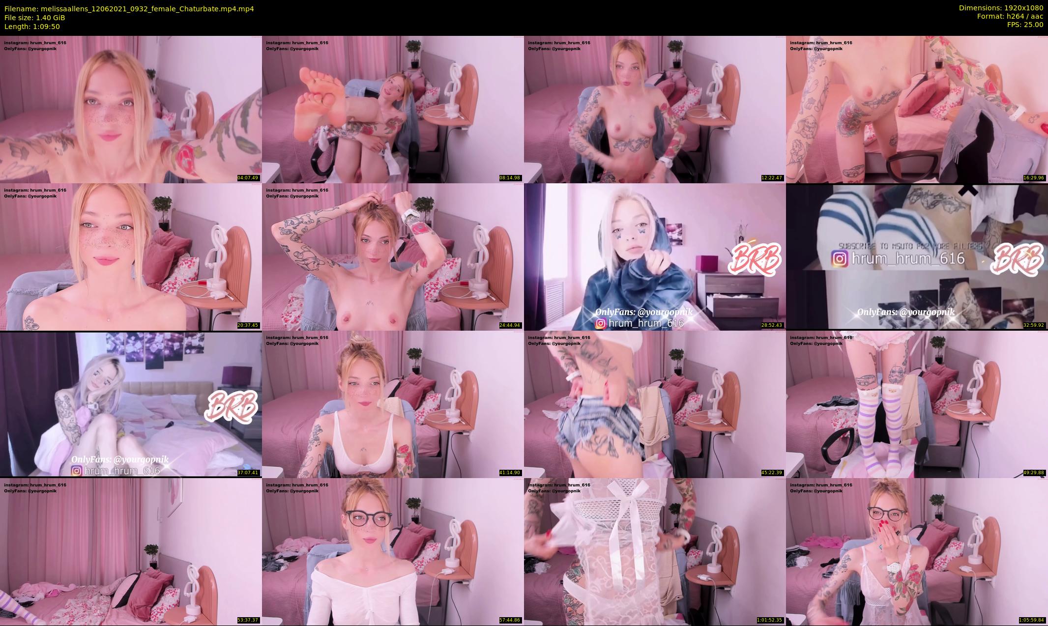 melissaallens — 70 minute Chaturbate female cam show recording, 1080p, Jun 12, 2021
