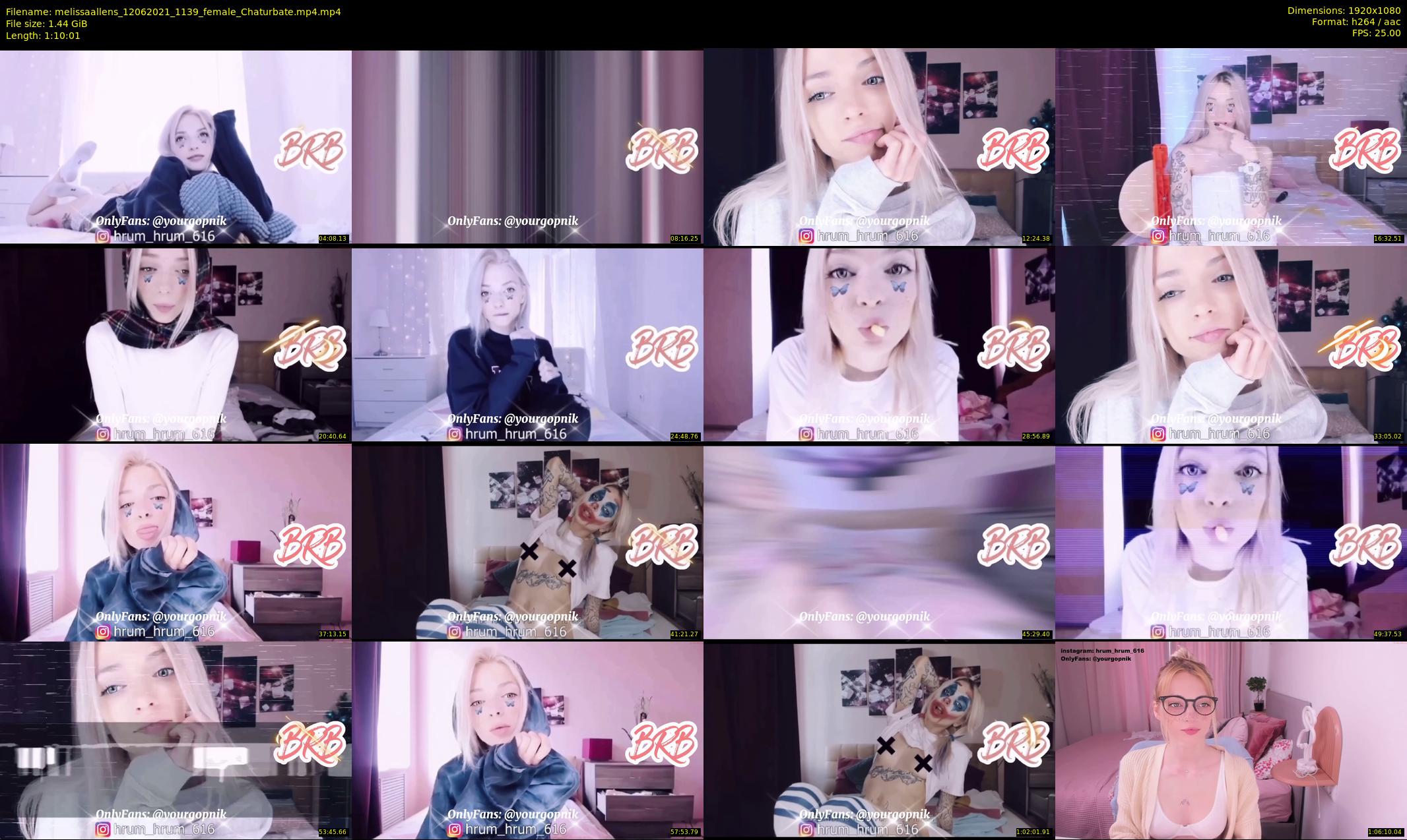 melissaallens — 71 minute Chaturbate female cam show recording, 1080p, Jun 12, 2021