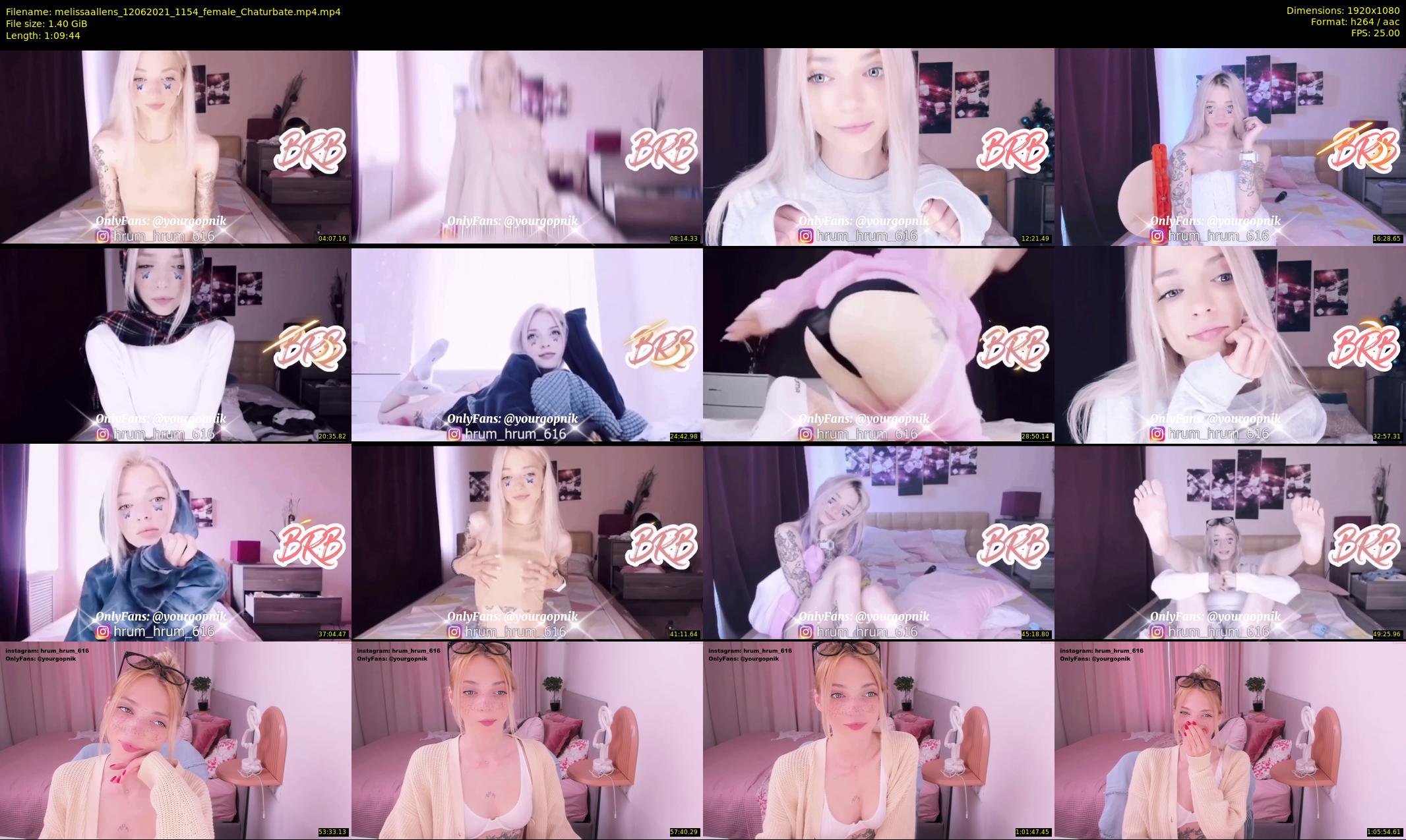 melissaallens — 70 minute Chaturbate female cam show recording, 1080p, Jun 12, 2021