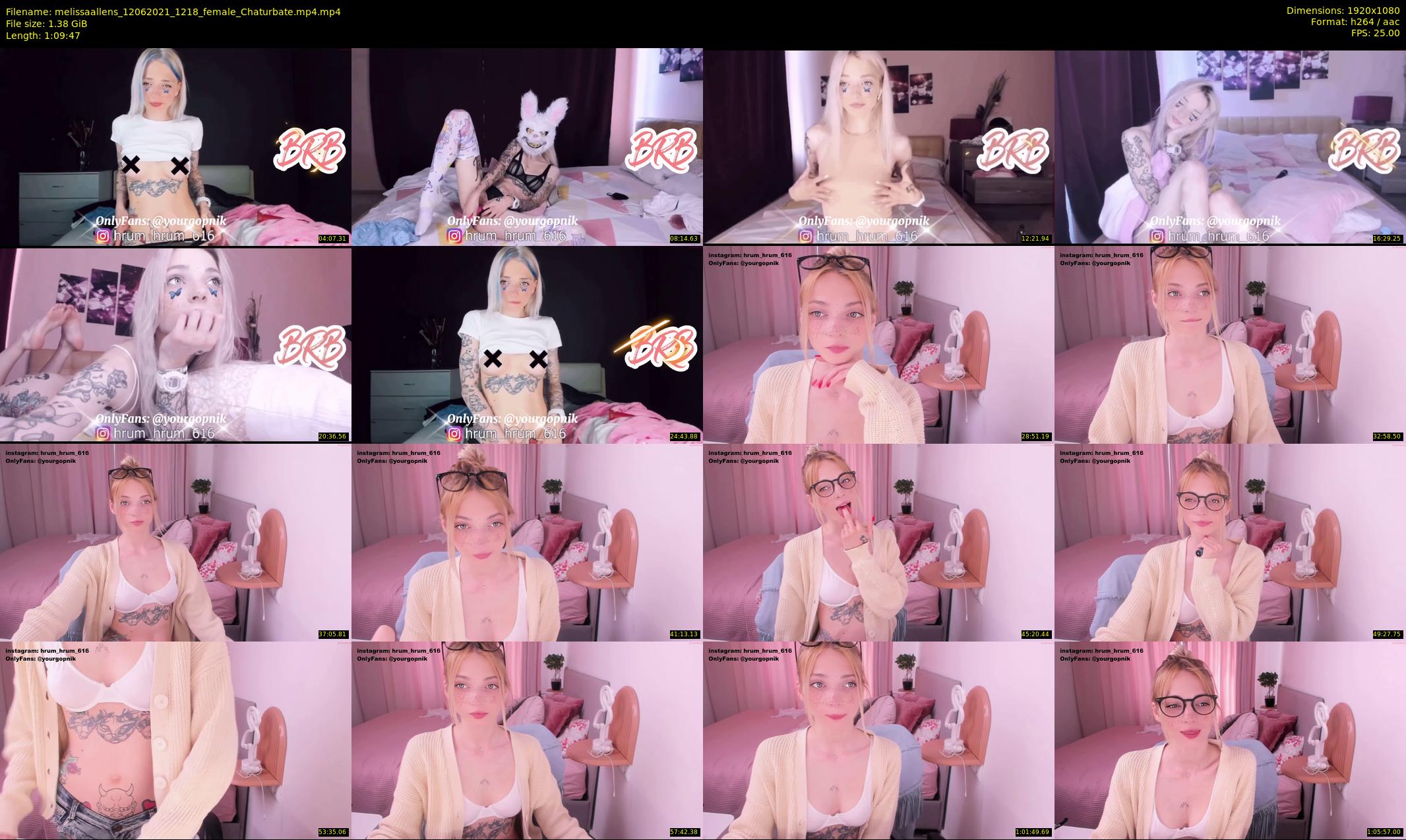 melissaallens — 70 minute Chaturbate female cam show recording, 1080p, Jun 12, 2021