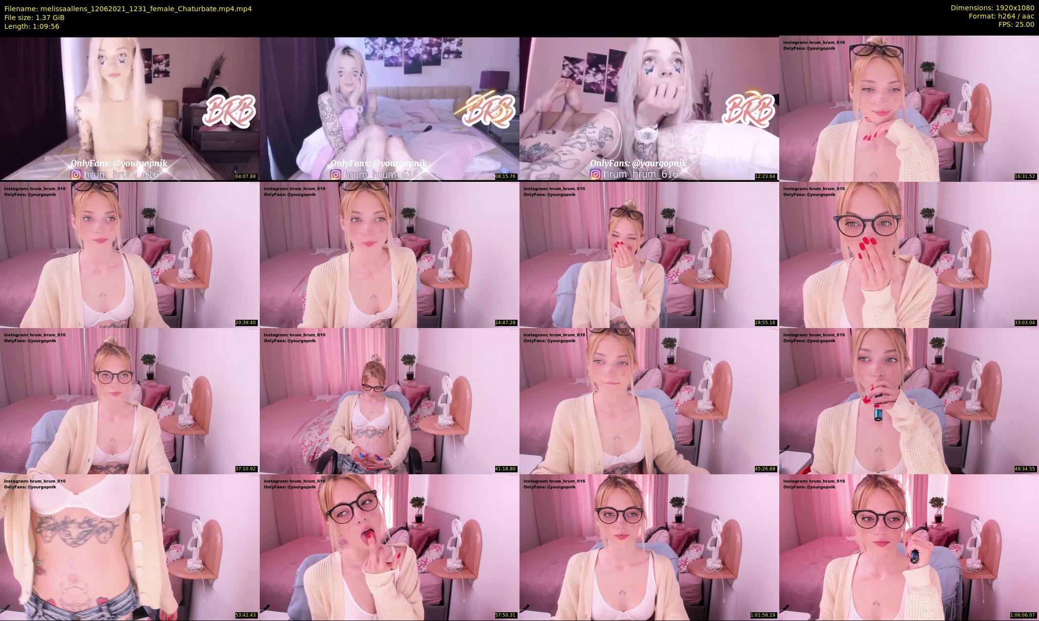 melissaallens — 70 minute Chaturbate female cam show recording, 1080p, Jun 12, 2021