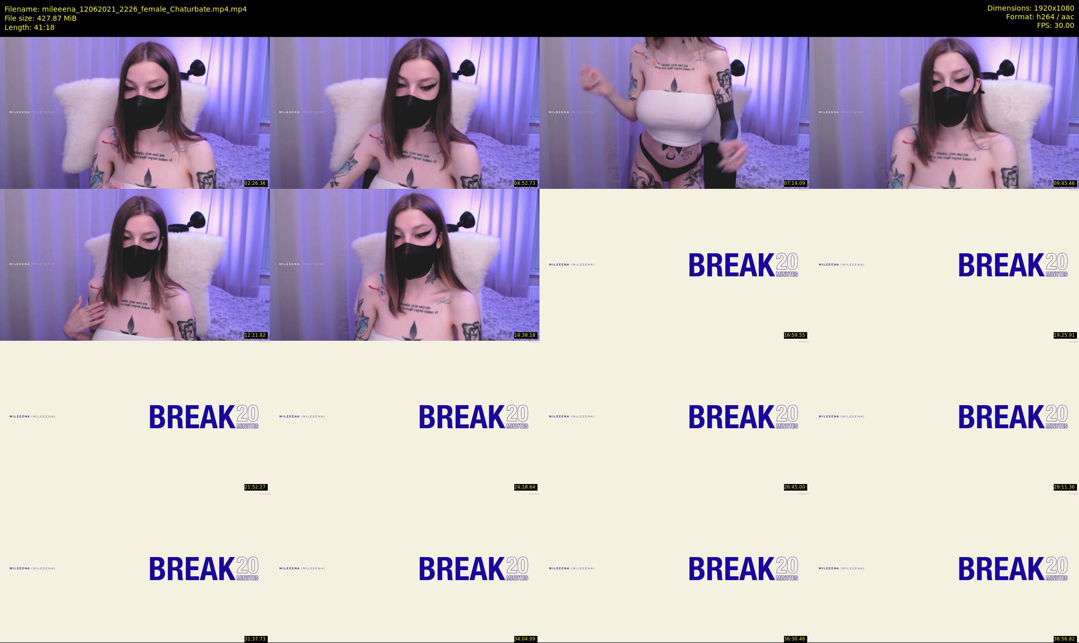 mileeena — 42 minute Chaturbate female cam show recording, 1080p, Jun 12, 2021