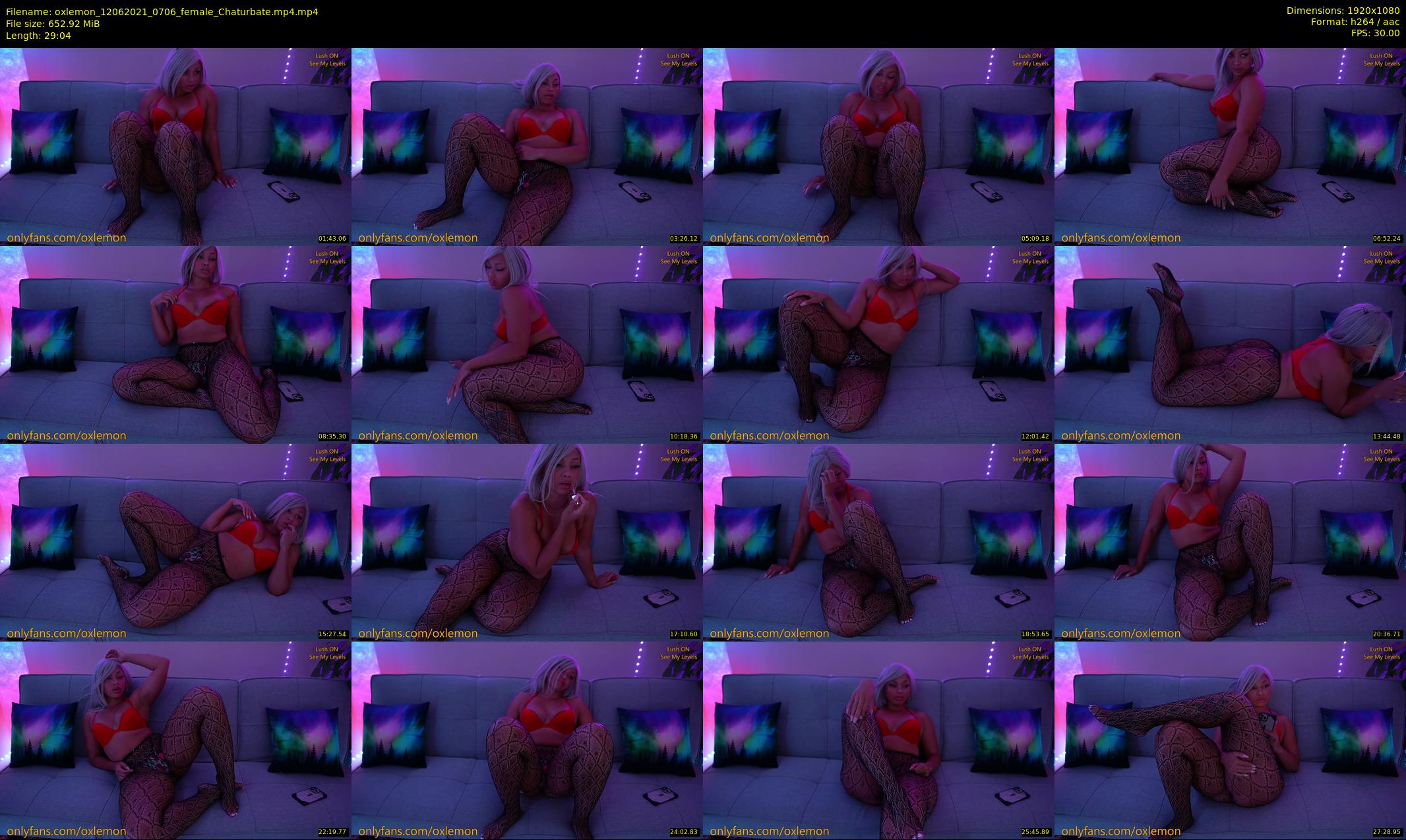 oxlemon — 30 minute Chaturbate female cam show recording, 1080p, Jun 12, 2021